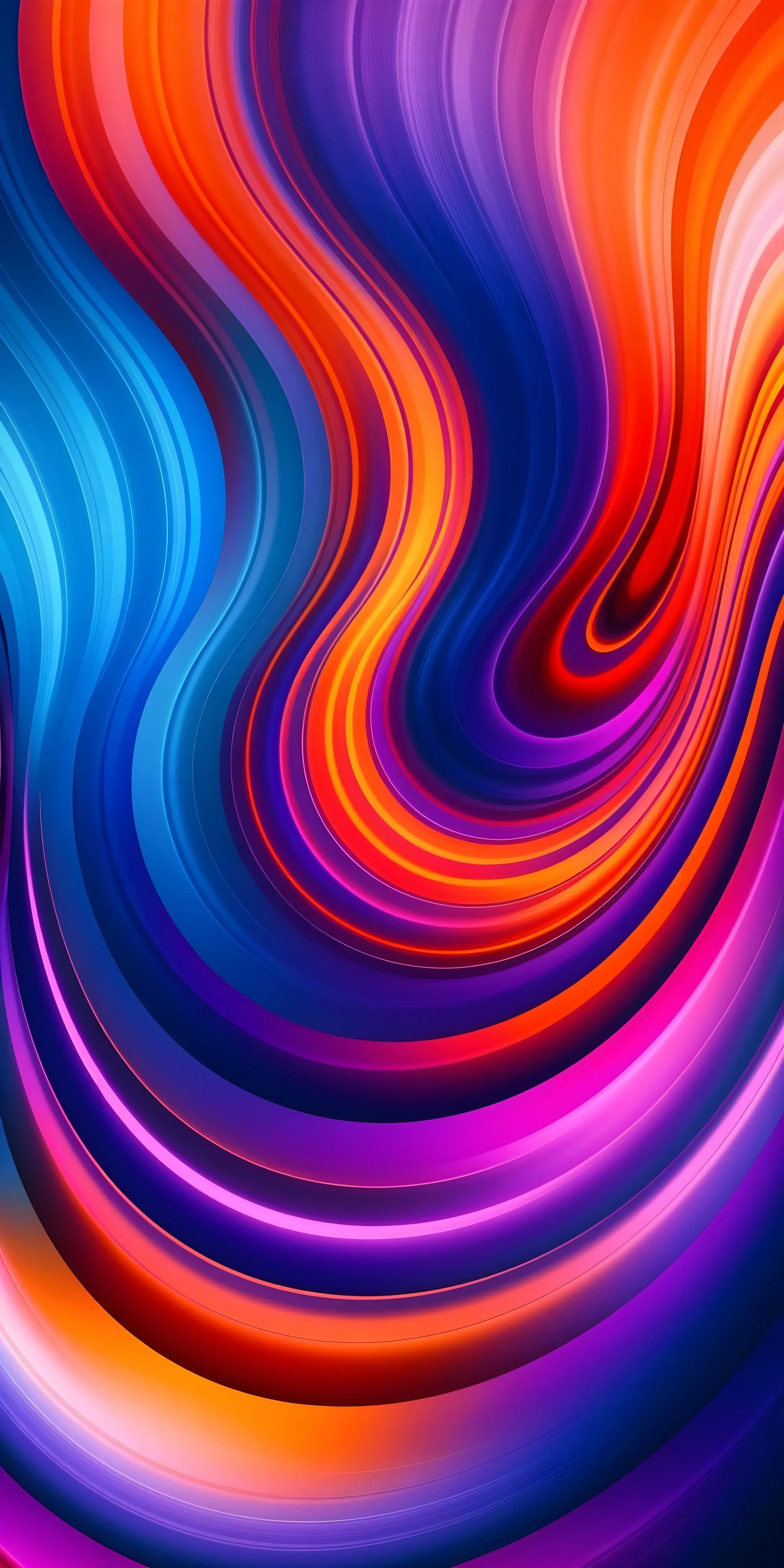 Abstract Colorful Swirling Liquid Pattern in Vivid Hues