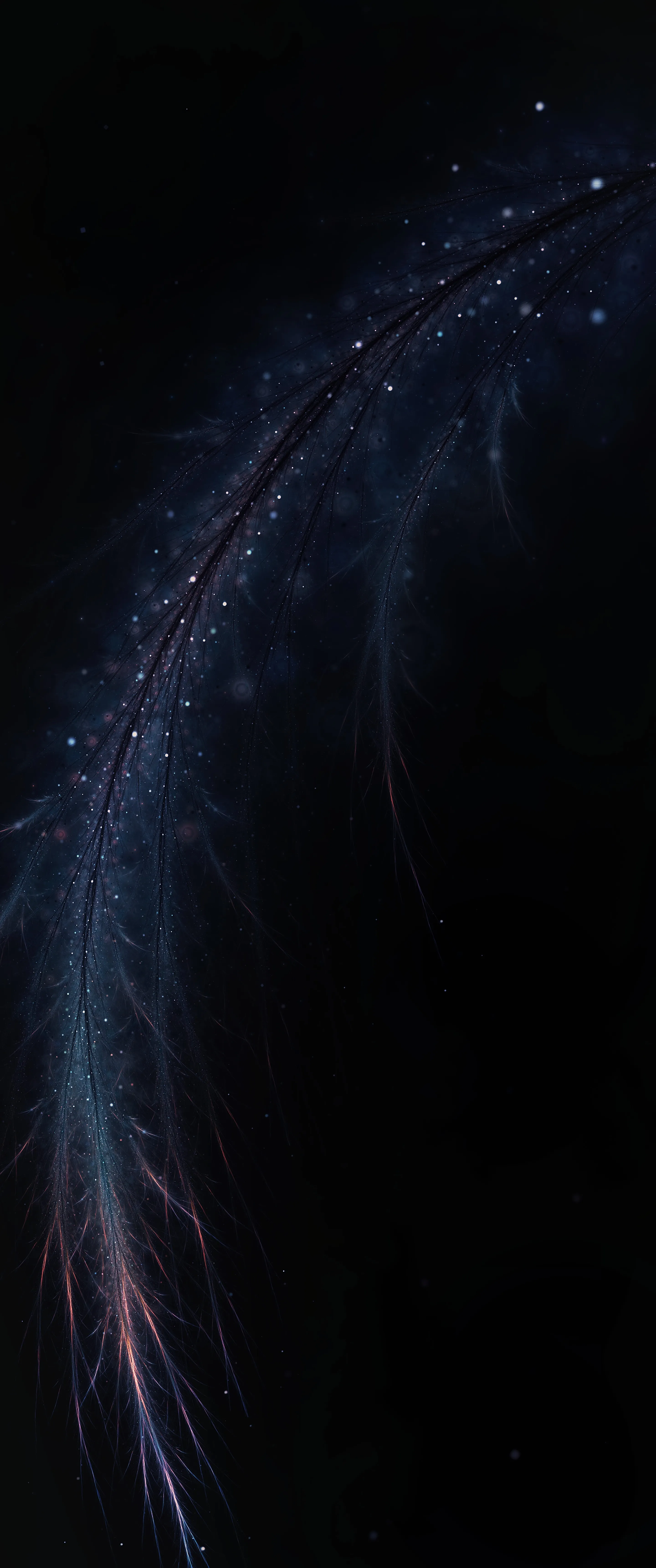 Abstract Dark Blue Energy Feather Background Wallpaper