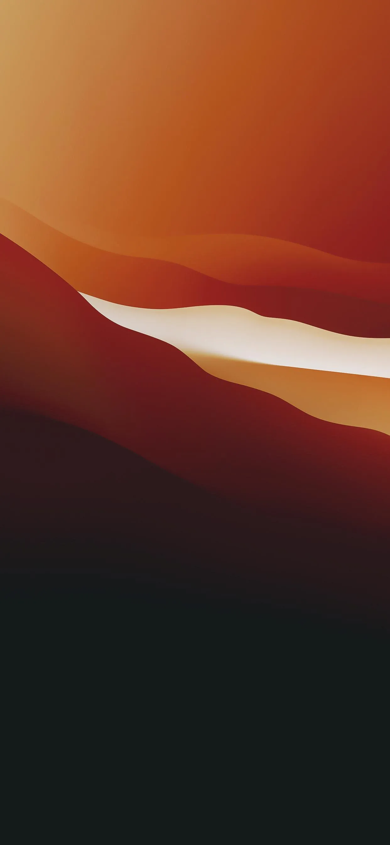 Abstract Desert Mountain Range Warm Orange Tones Wallpaper