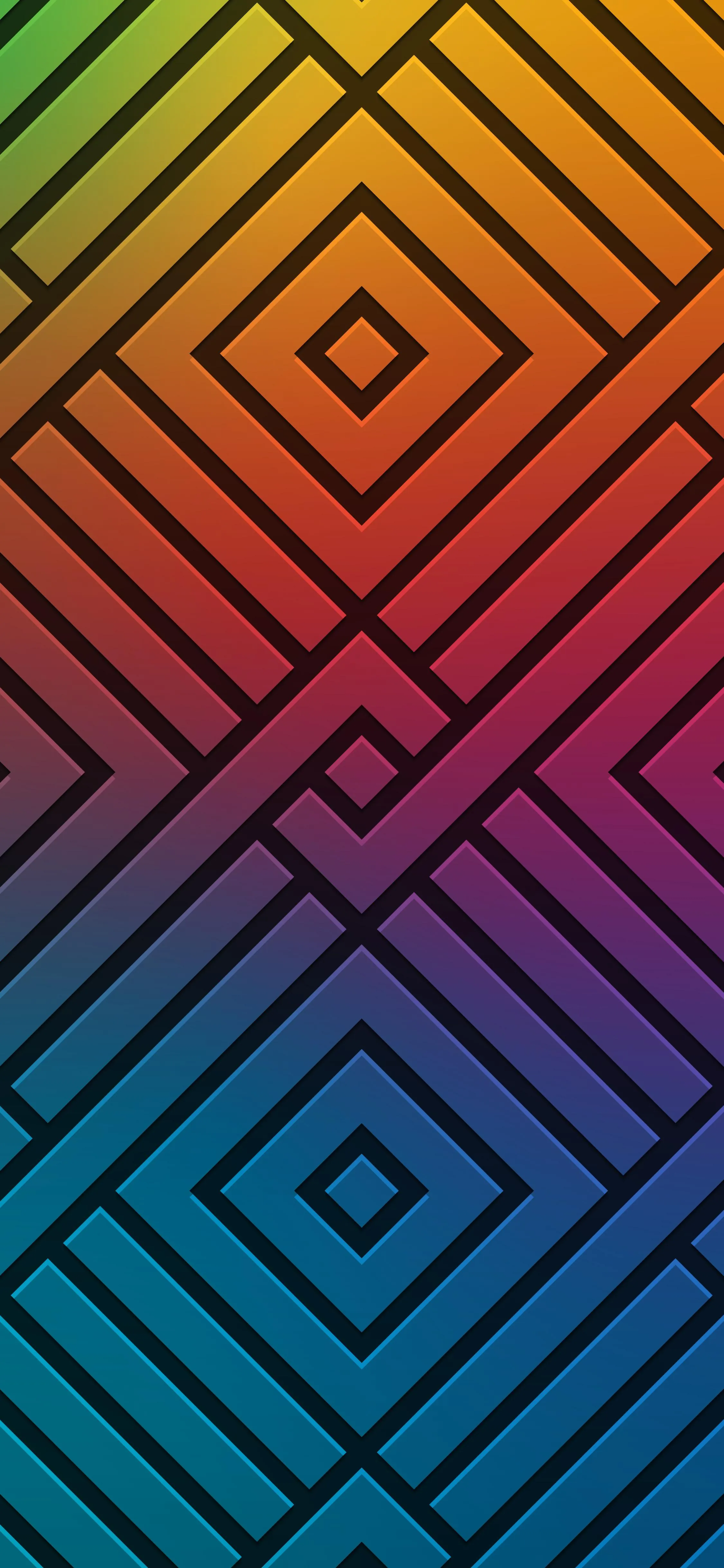 Abstract Geometric Art with Vibrant Rainbow Colors Image