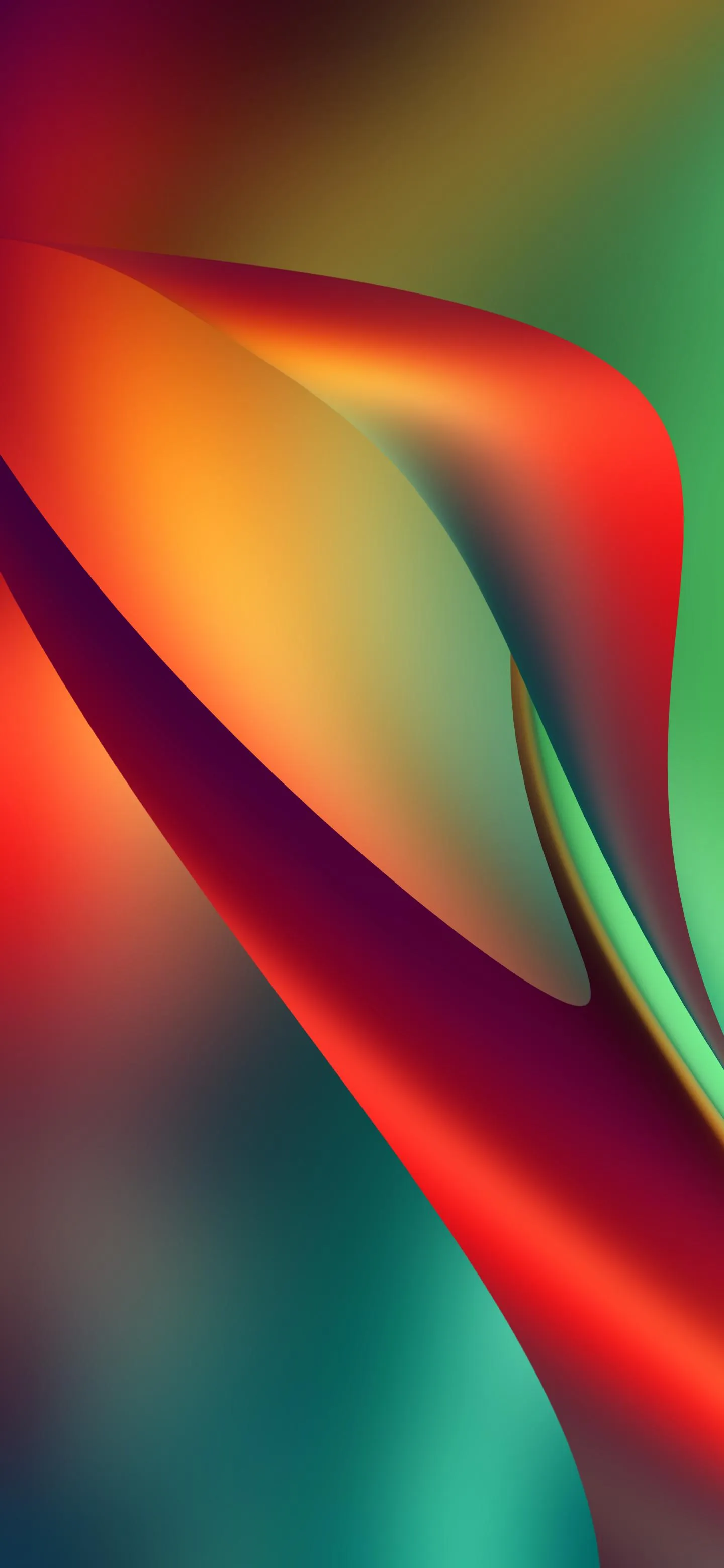 Abstract Gradient Flow with Green and Red Colors Wallpaper