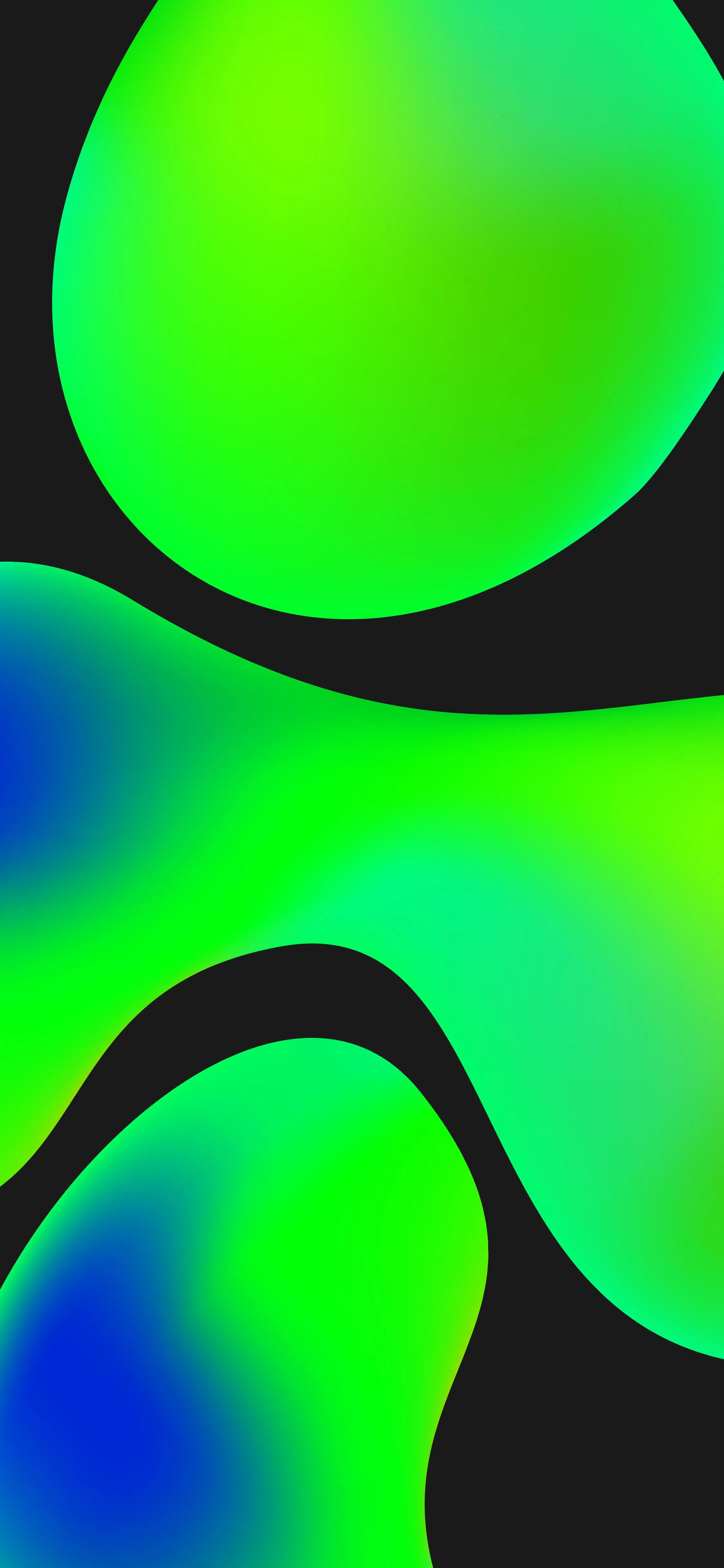 Abstract Green Gradient Shapes Mobile Wallpaper Background