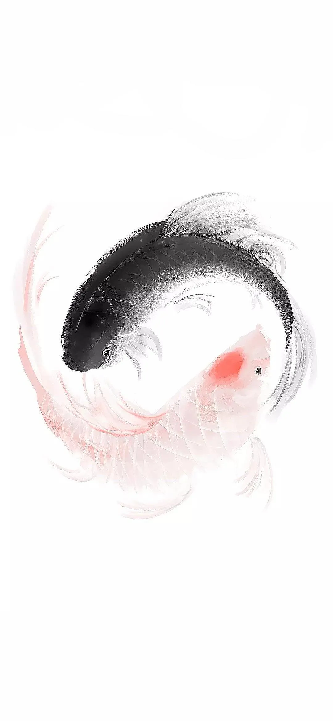 Abstract Ink Swirl Minimal Art Aesthetic Mobile Wallpaper