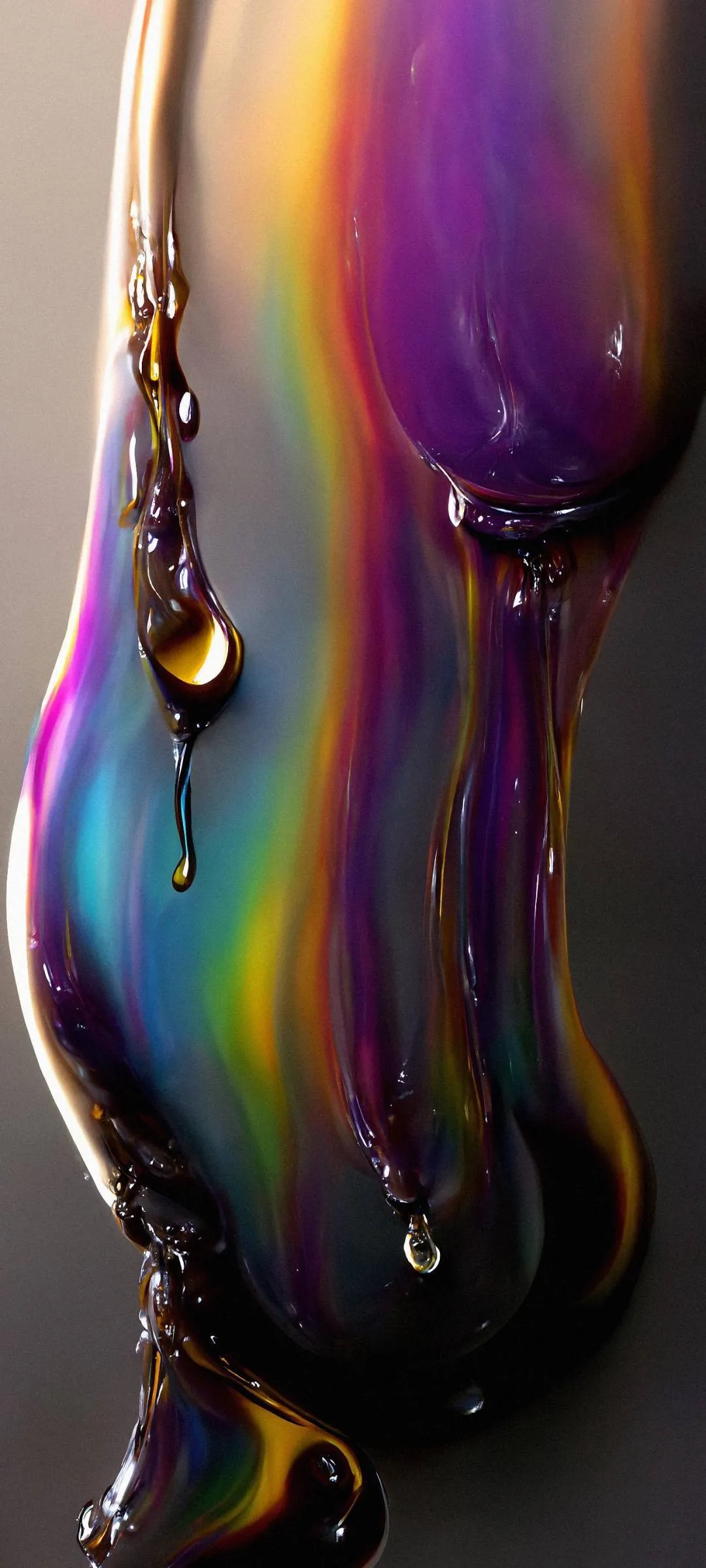 Abstract Liquid Chrome Texture Mobile Wallpaper Art