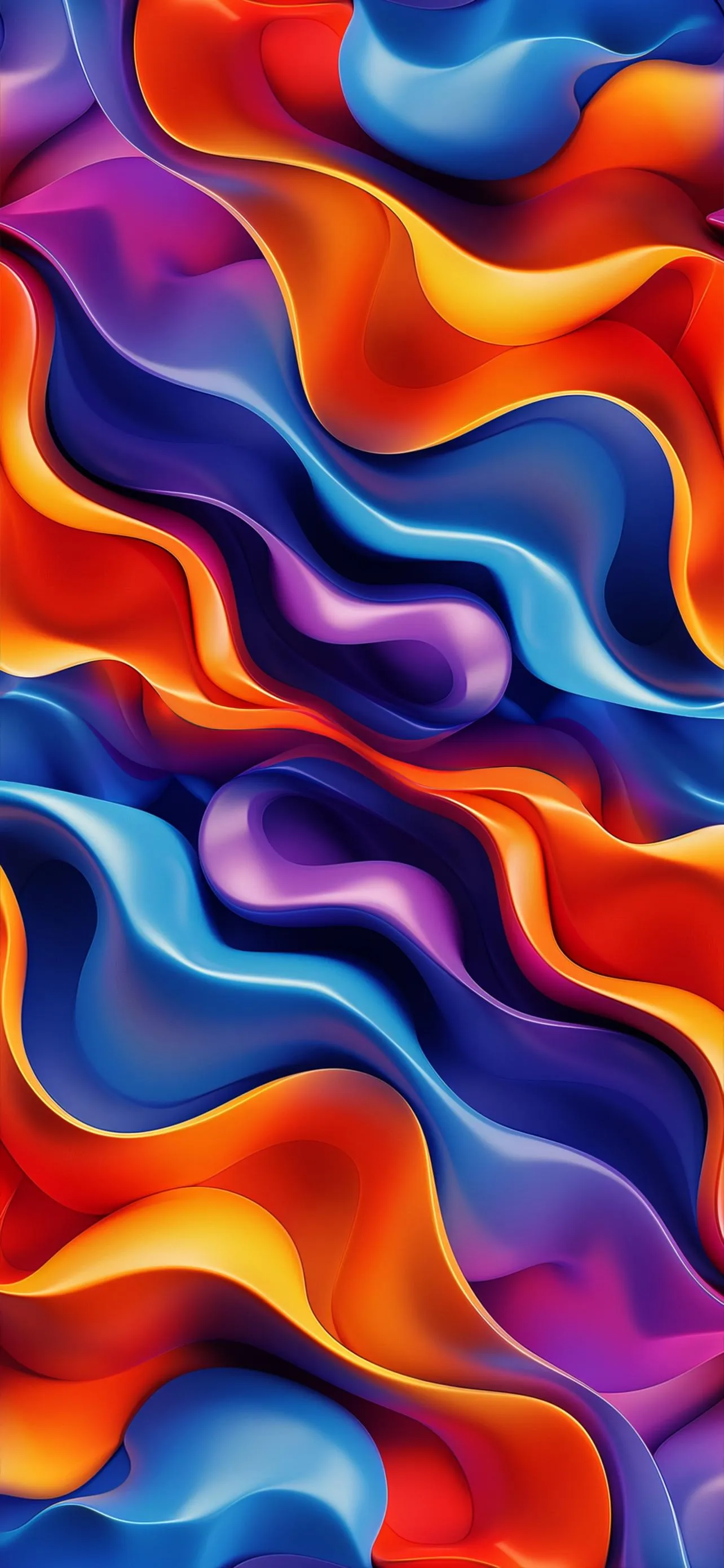 Abstract Liquid Rainbow Design with Vibrant Colors