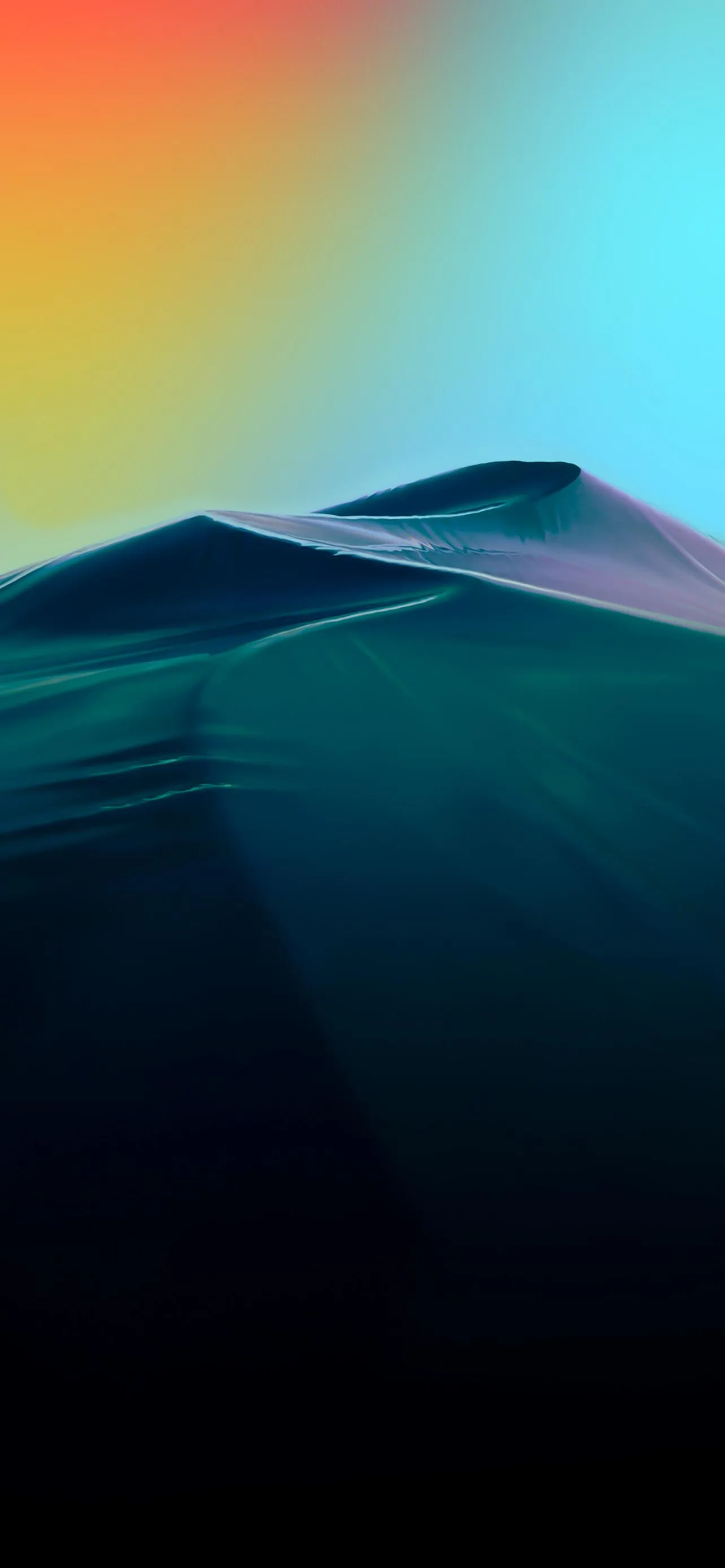 Abstract Mountain Shapes in Sunset Gradient Tone Wallpaper