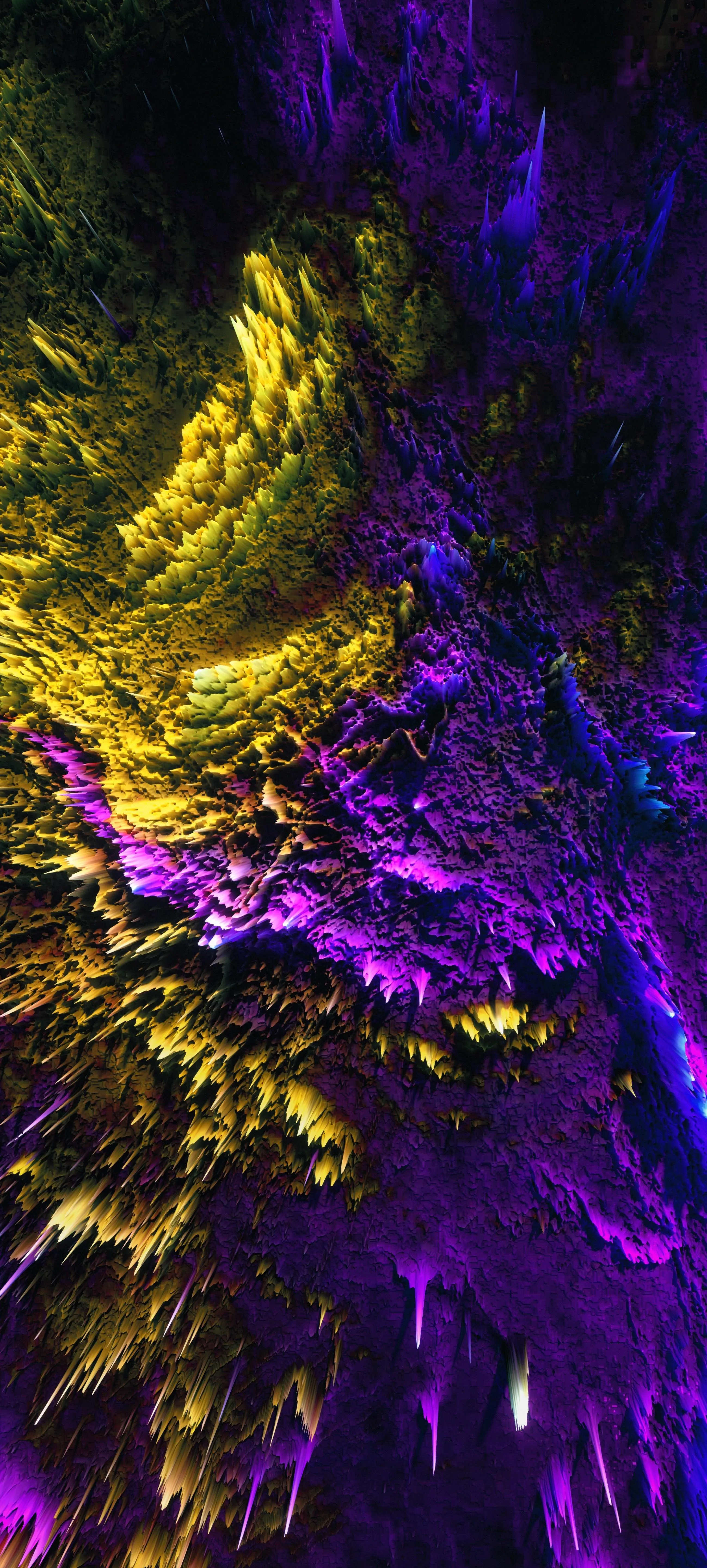 Abstract Neon Design for Artistic Dark Phone Style Image