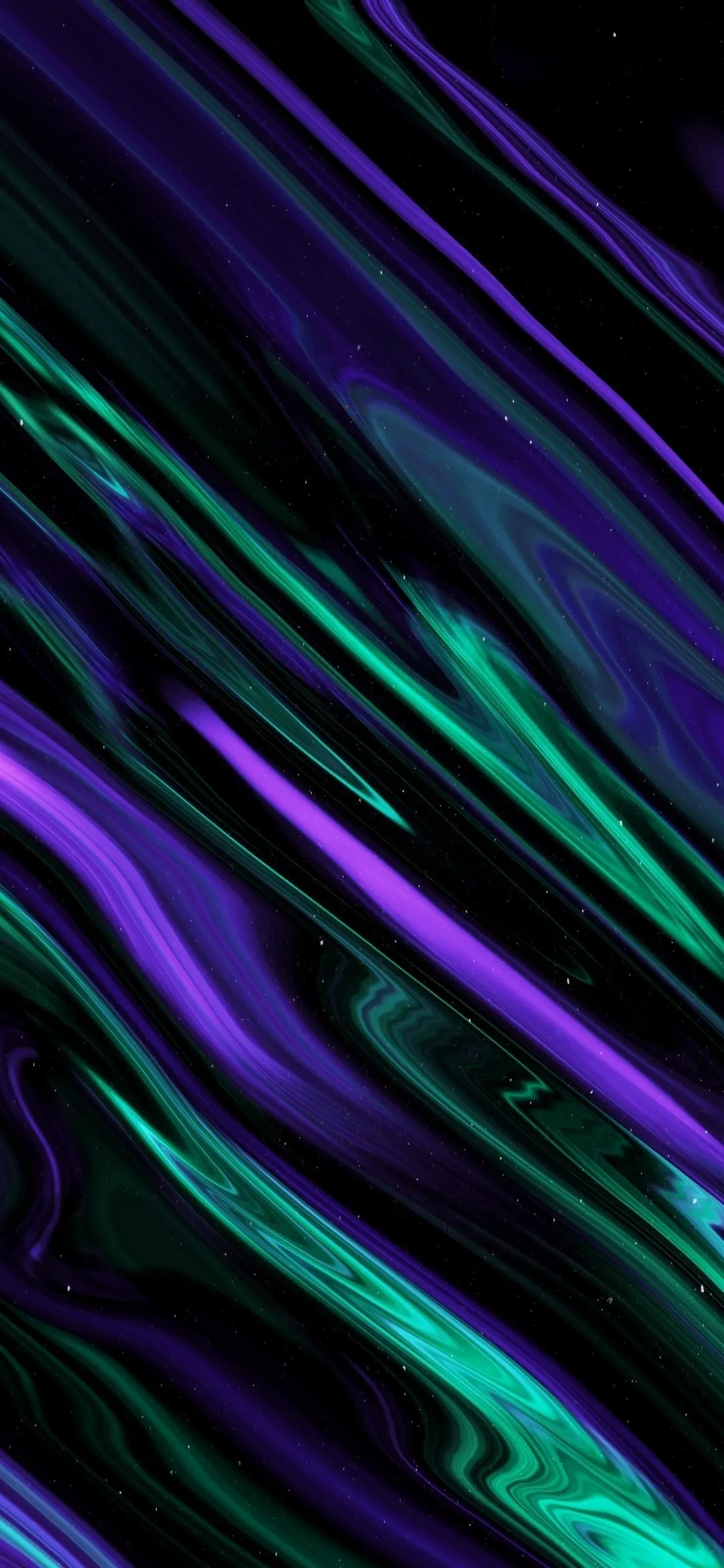 Abstract Neon Stripes in Purple and Green on Black Backdrop