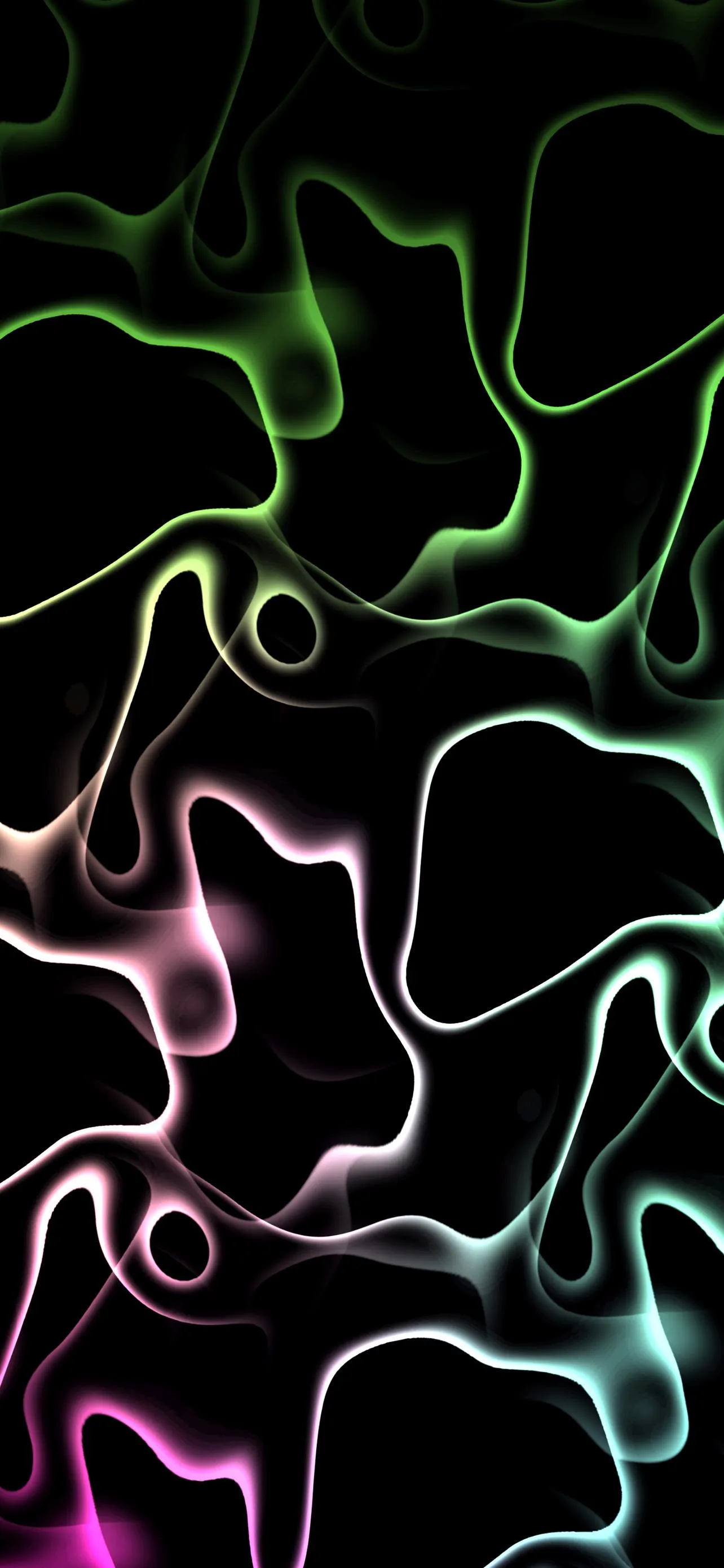 Abstract Neon Wave Lines High Quality Mobile Background