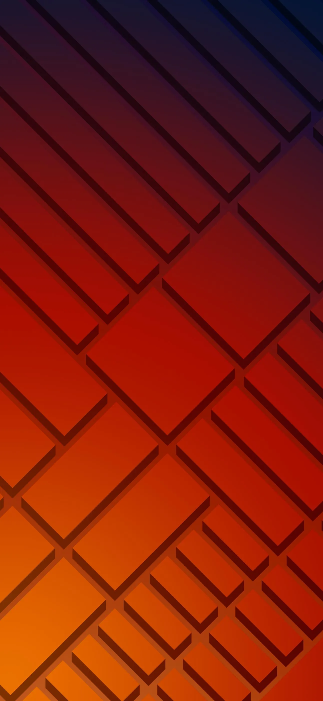 Abstract Orange Brick Pattern Minimal Art Design Wallpaper