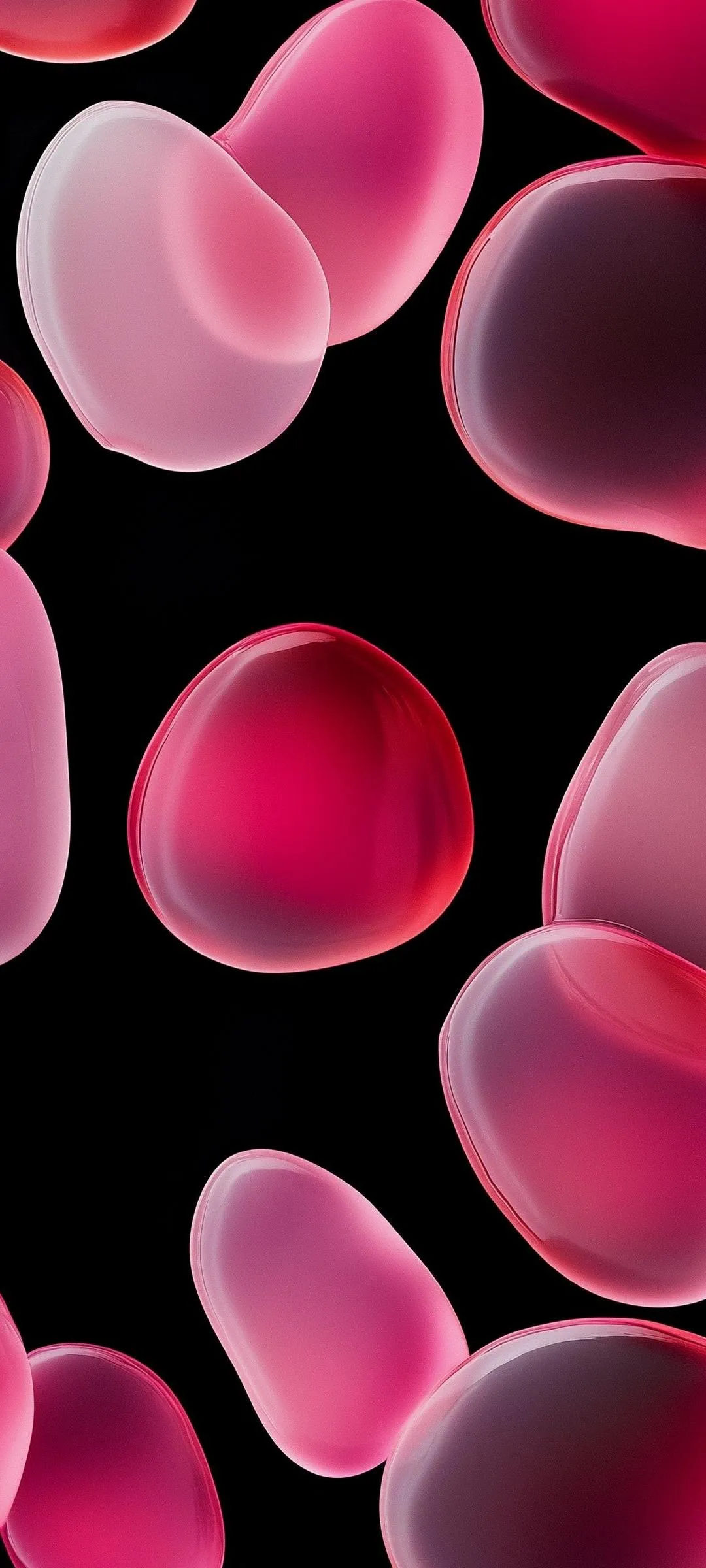 Abstract Pink and Black Spheres in Soft Focus Wallpaper