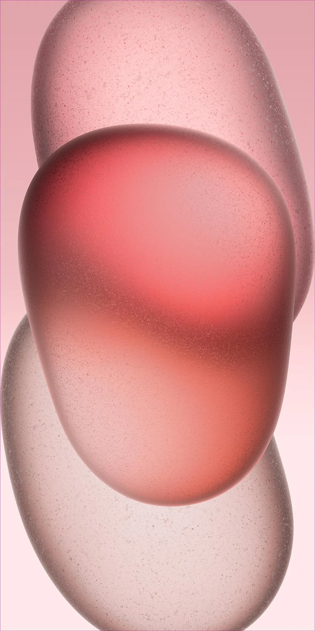 Abstract Pink Glass Shapes With Smooth Texture Wallpaper