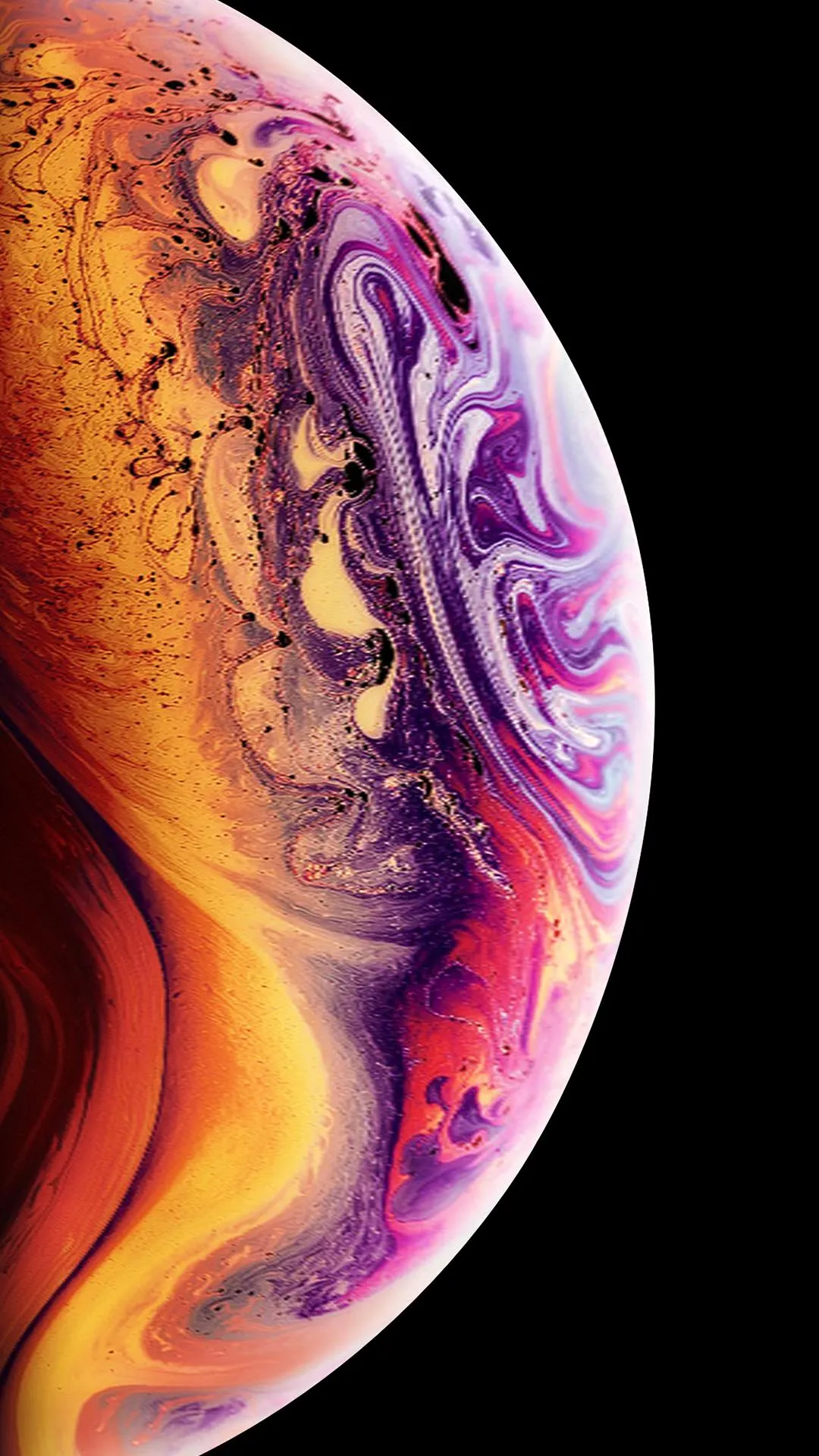 Abstract Planet Design With Swirling Lava Texture Wallpaper