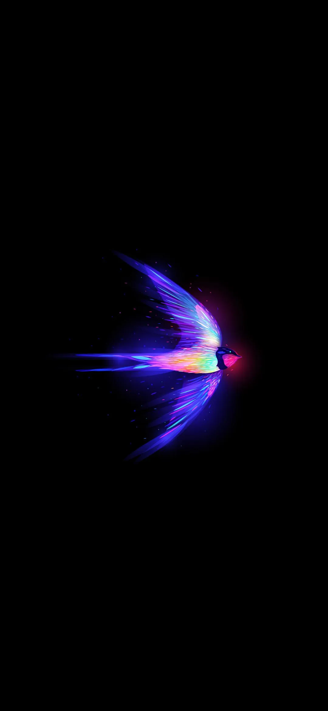 Abstract Purple Bird Motion for Creative Wallpaper