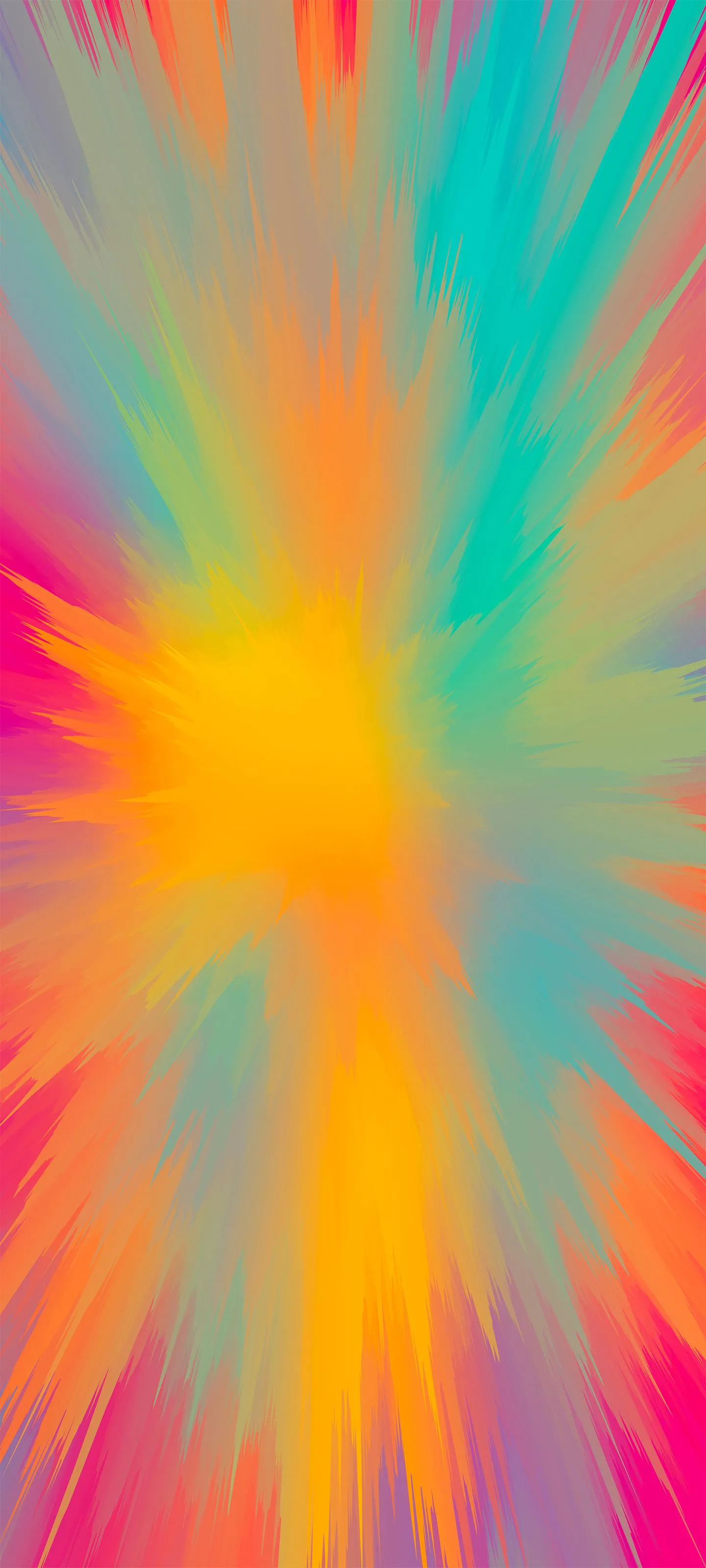 Abstract Rainbow Burst With Radiant Color Explosion