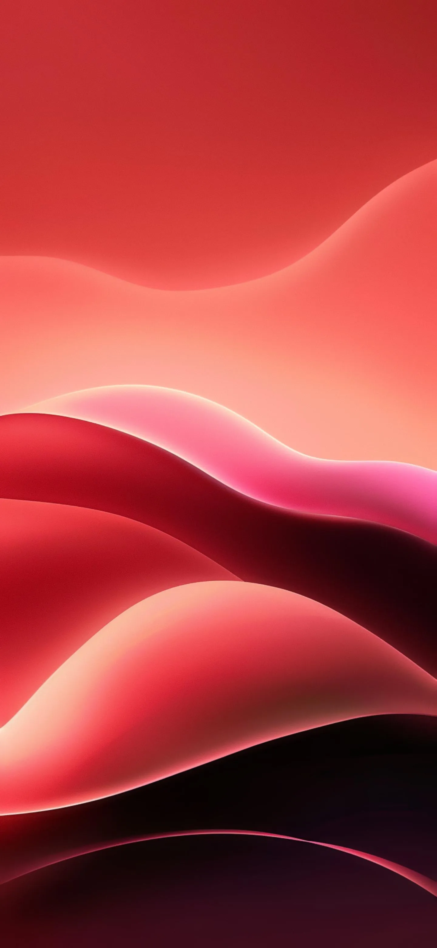 Abstract Red and Black Wave Design With Smooth Flow