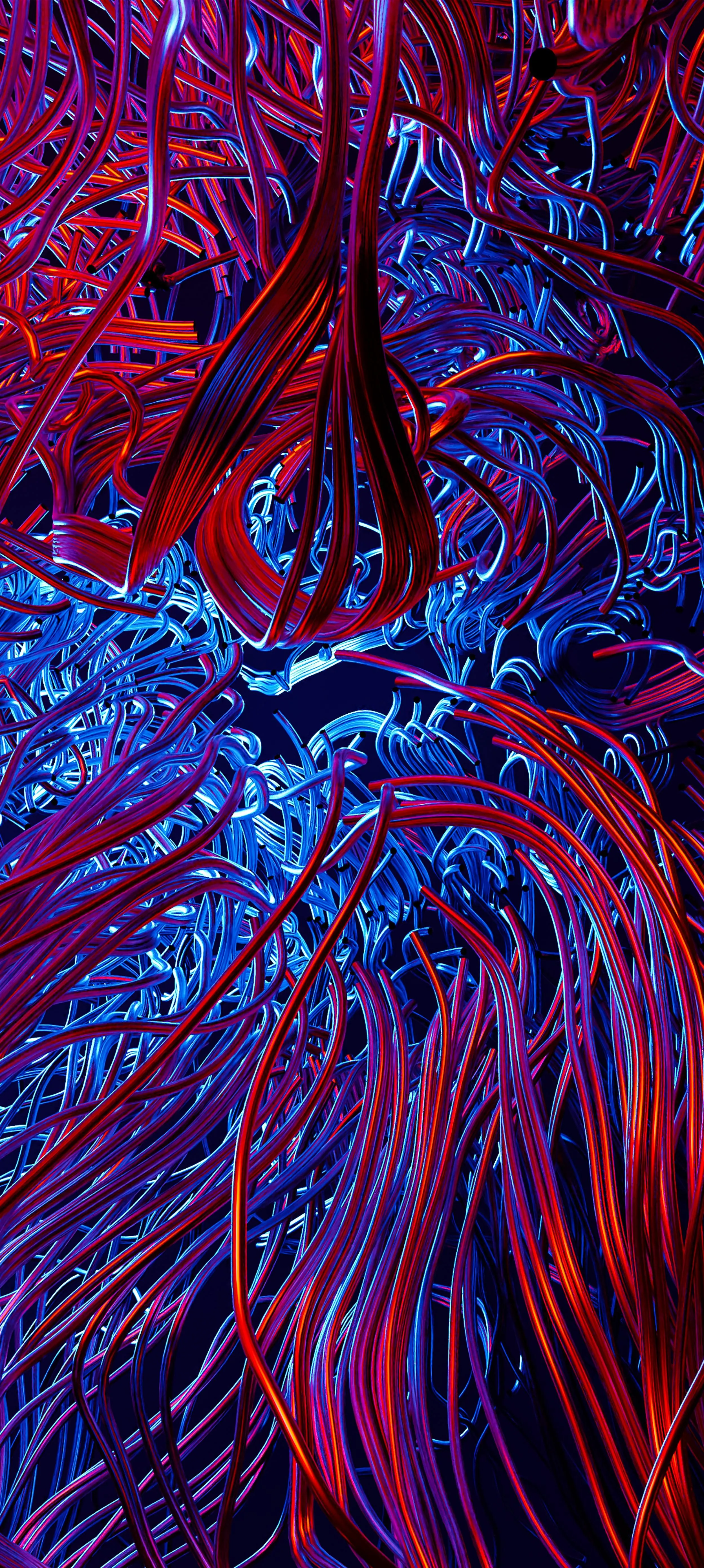 Abstract Red and Blue Swirling Paint Texture Design Image