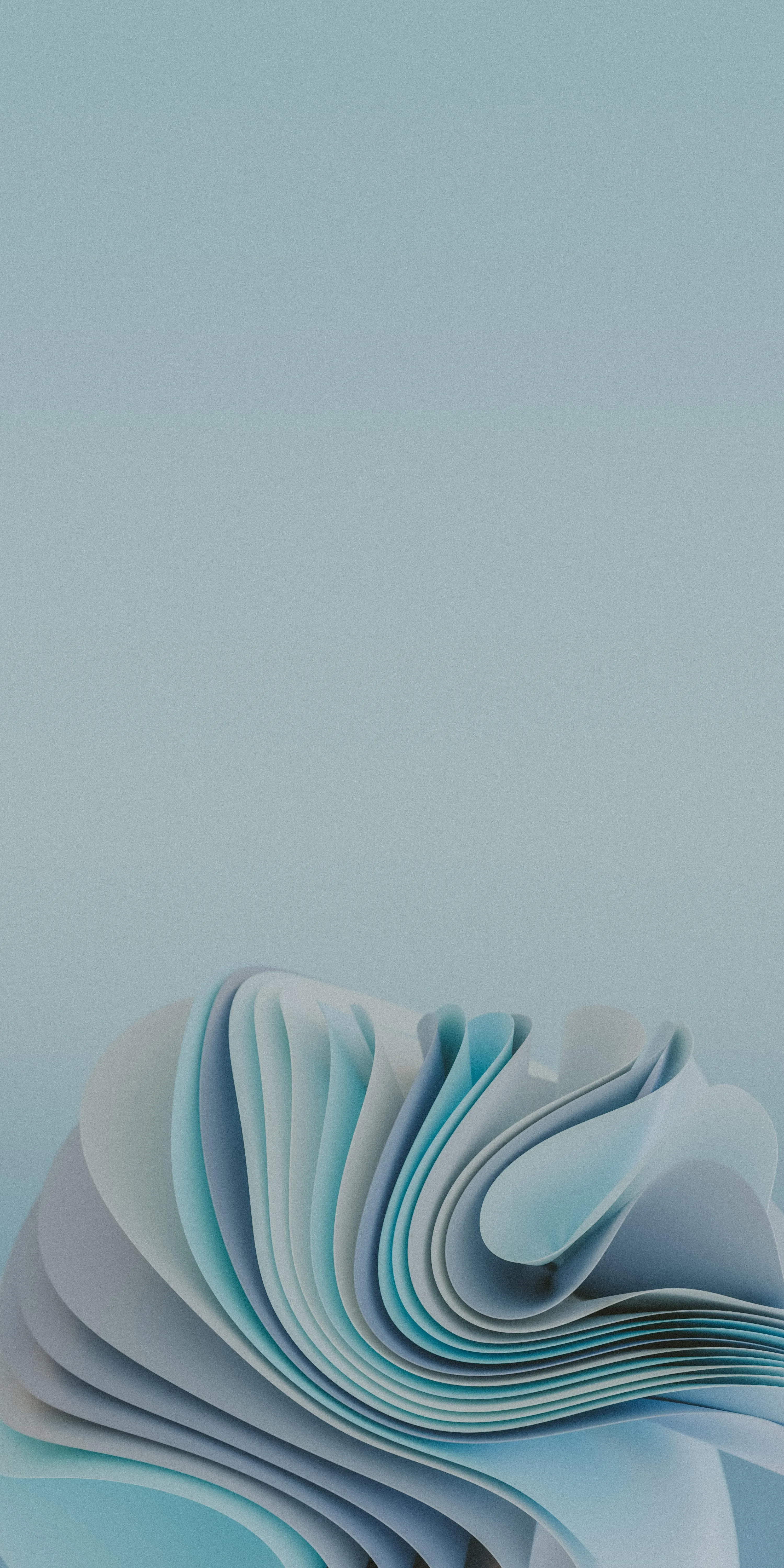 Abstract Soft Blue Waves on Gradient Background Wallpaper