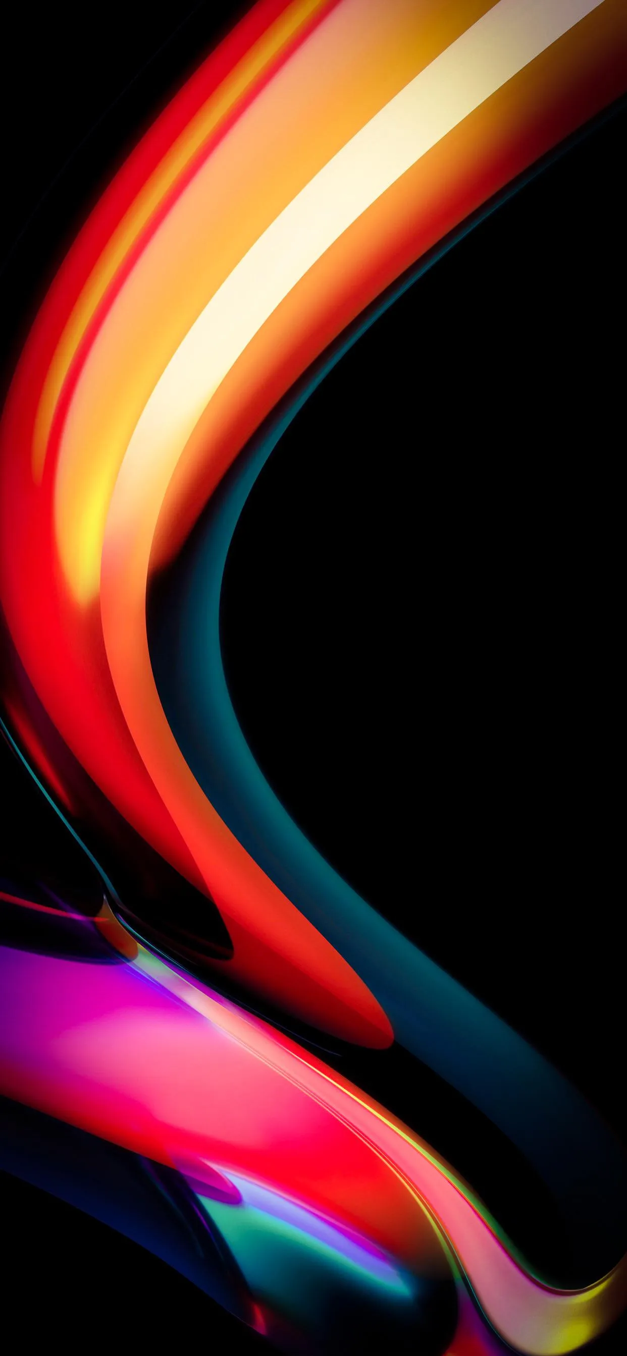 Abstract Vibrant Color Flow Digital Phone Wallpaper
