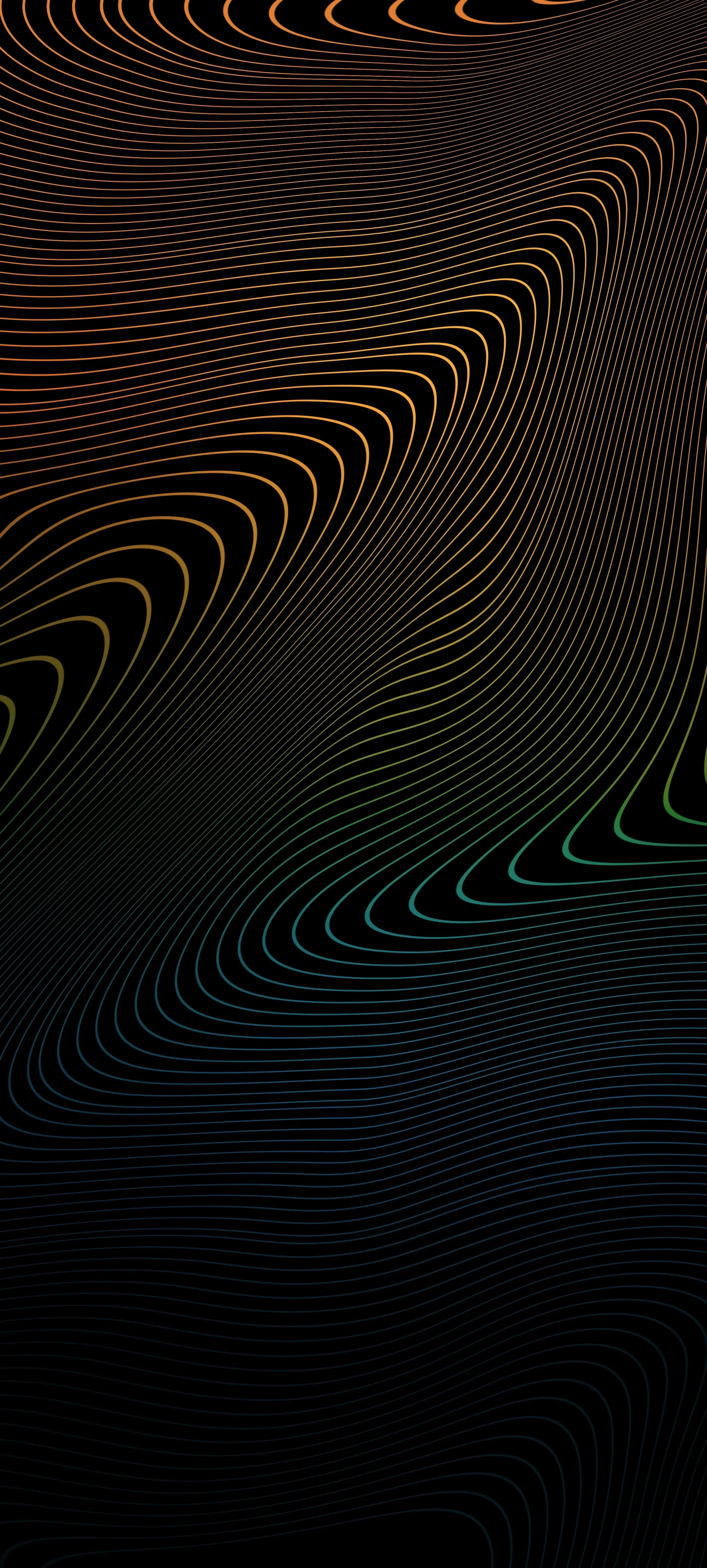 Abstract Wave Pattern on a Black Modern Background HD
