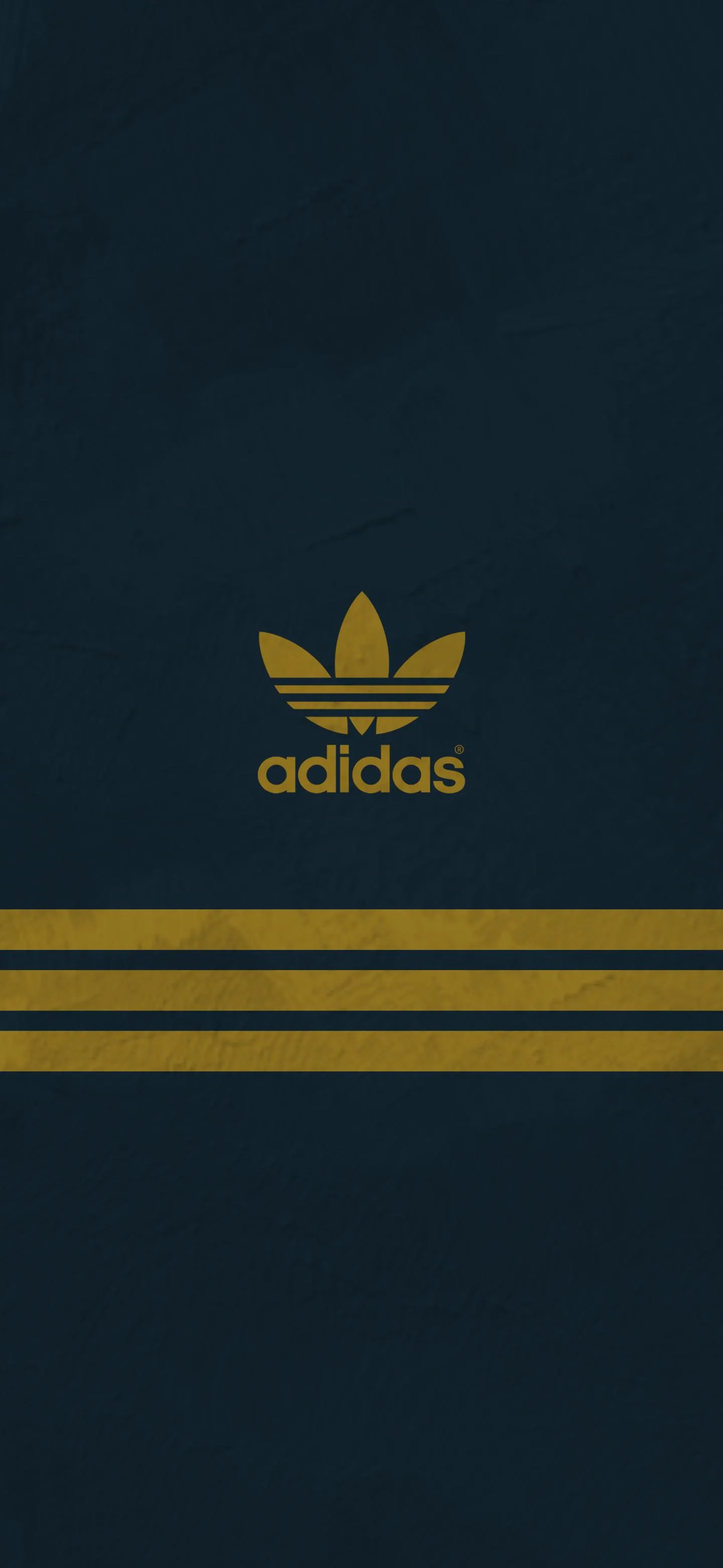 Adidas Inspired Minimal Blue Gold Classic Design Wallpaper