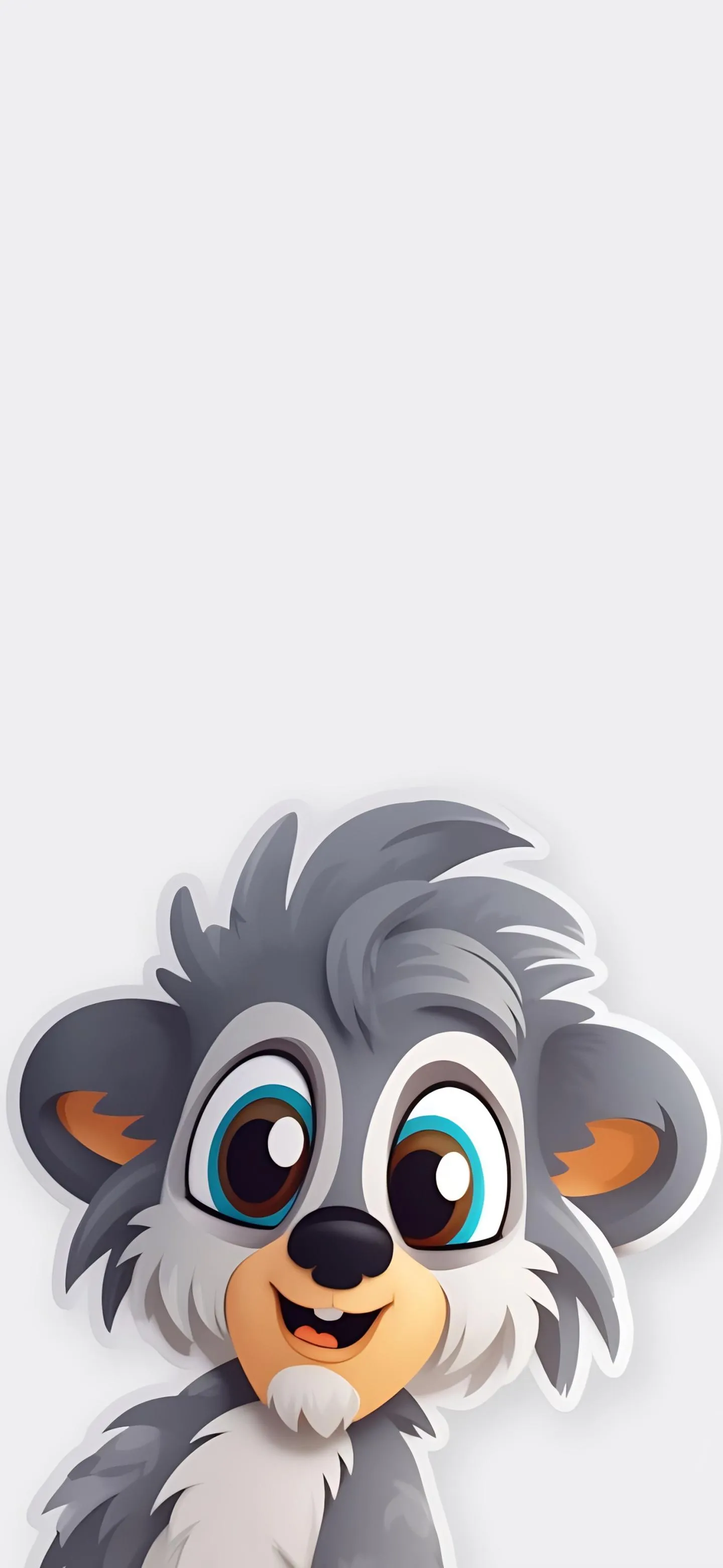 Adorable Cartoon Animal With Happy Cute Face Wallpaper