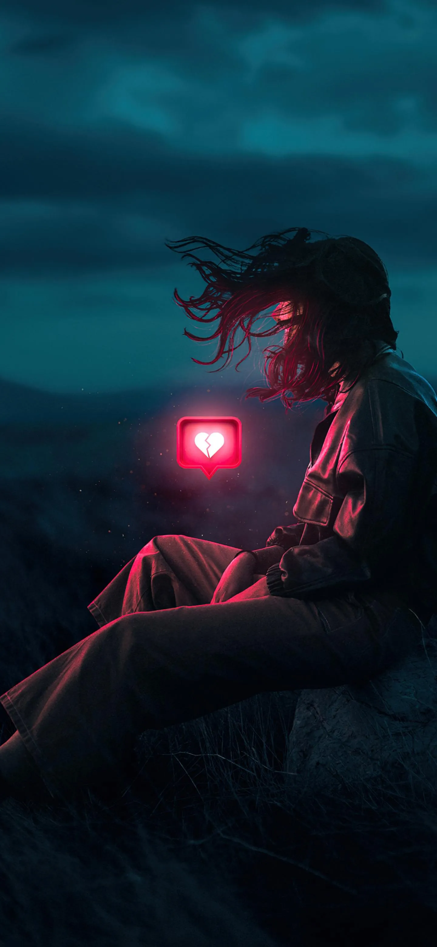 Alone with a Broken Heart in the Silence of the Night Sky