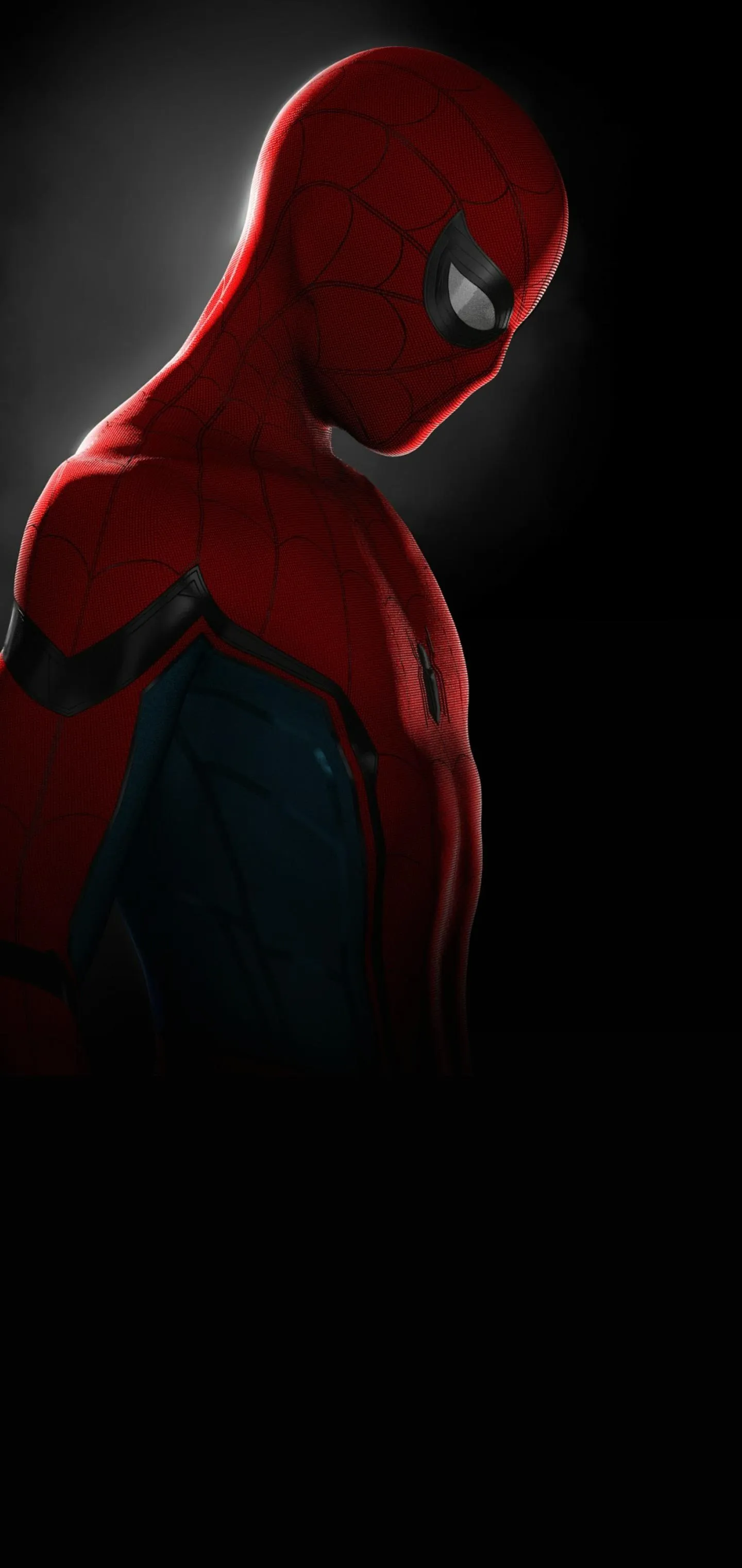 Amazing Spiderman Hero in Dark Artistic Mobile Wallpaper