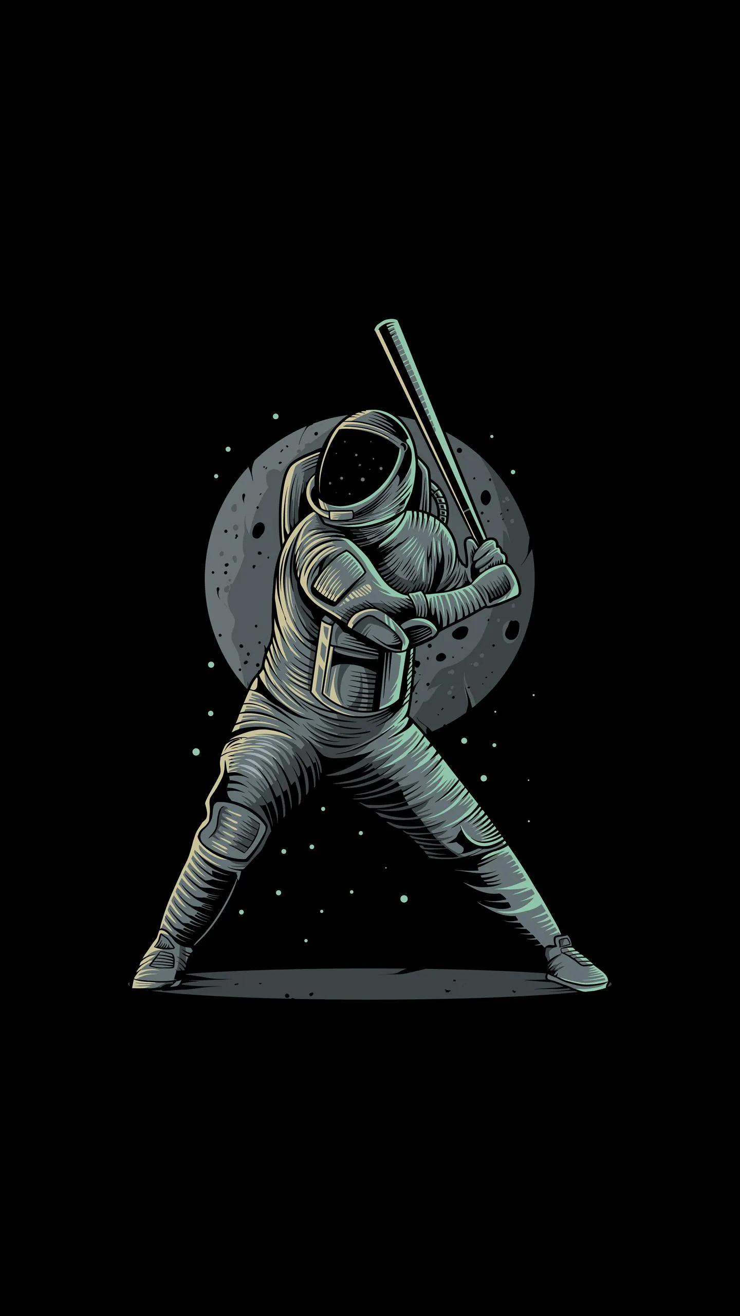 Ancient Astronaut Helmet Inside Triangle Design Wallpaper