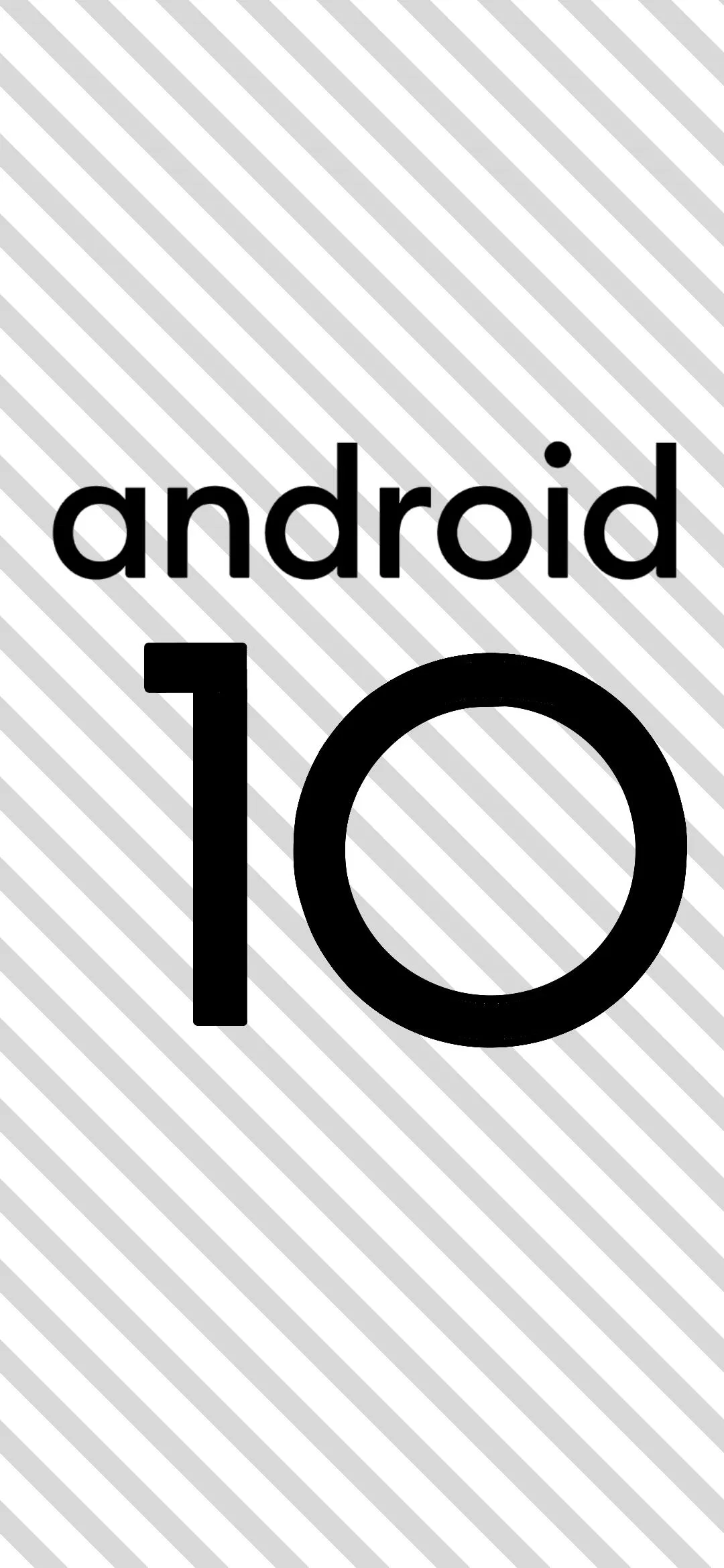 Android Ten Logo Minimal White Textured Wallpaper HD