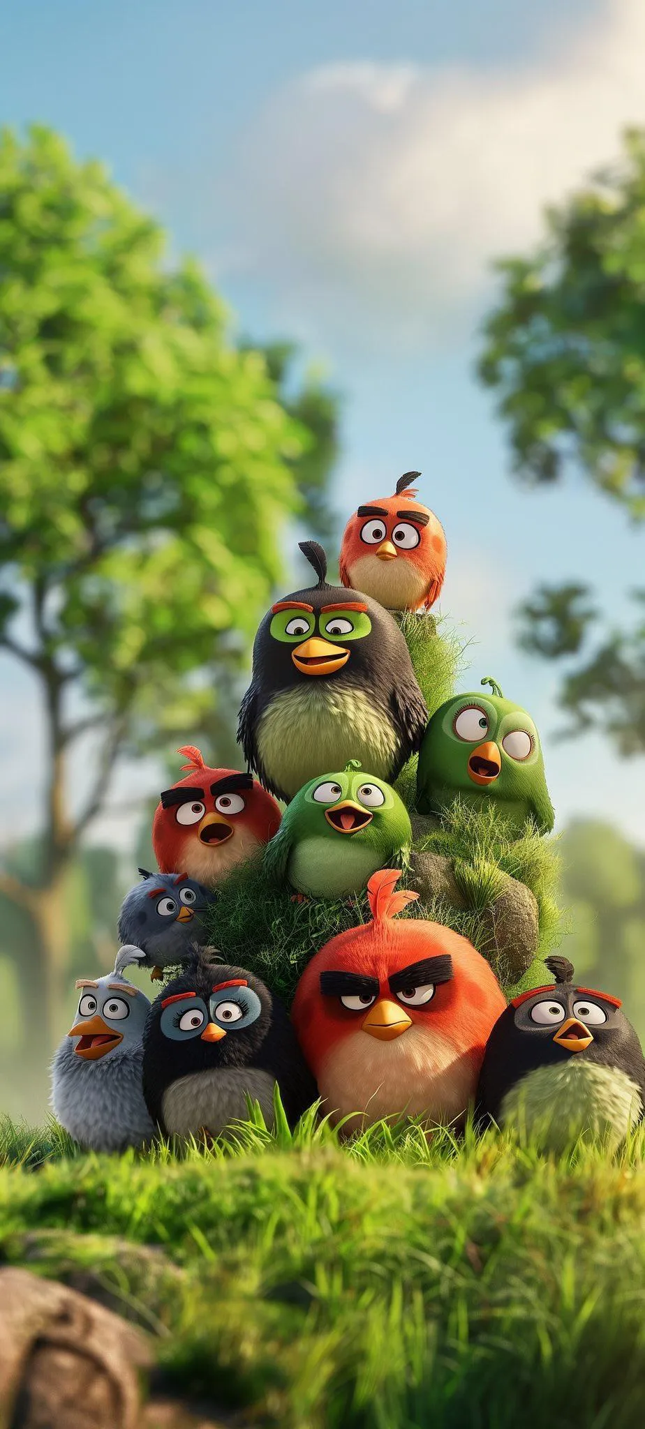 Angry Birds Characters Gather in Lush Outdoor Adventure