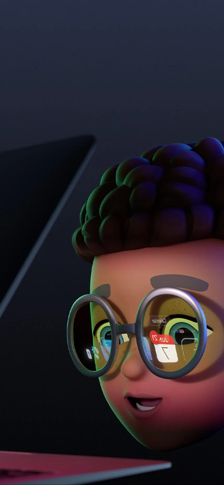 Animated Character with Glasses and Bright Smile Wallpaper