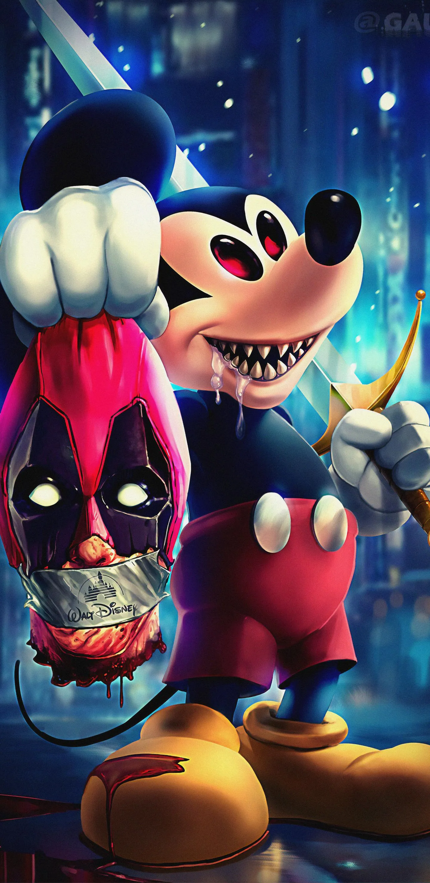 Animated Characters Mickey and Friends in Colorful Scene