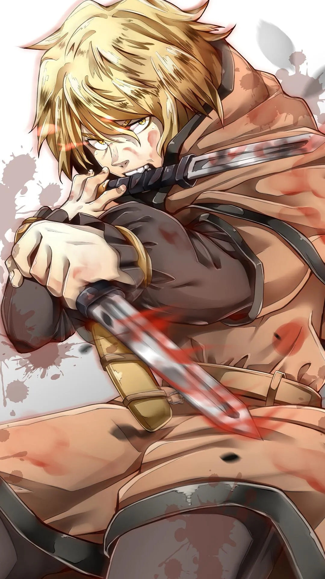 Anime Fighter Boy Sitting in Defeat with Dramatic Tears