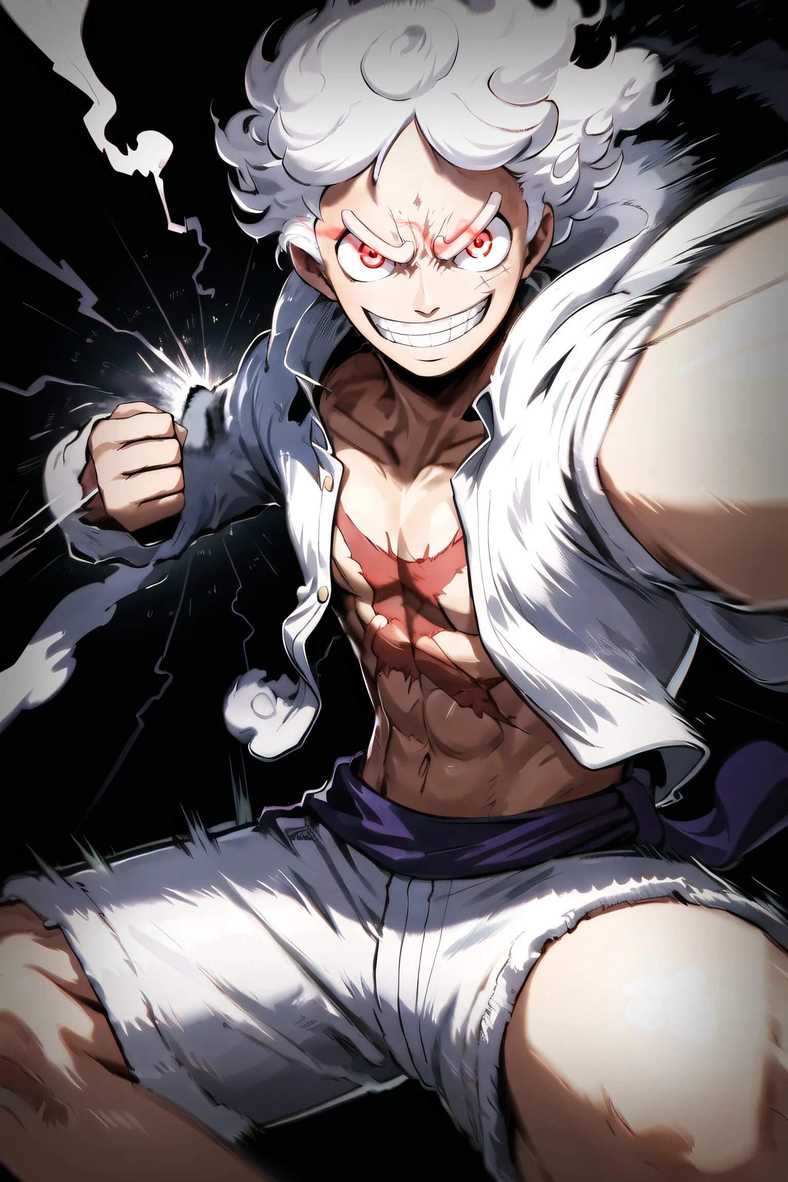 Anime Fighter Power Charge Scene for Samsung Galaxy Mobile