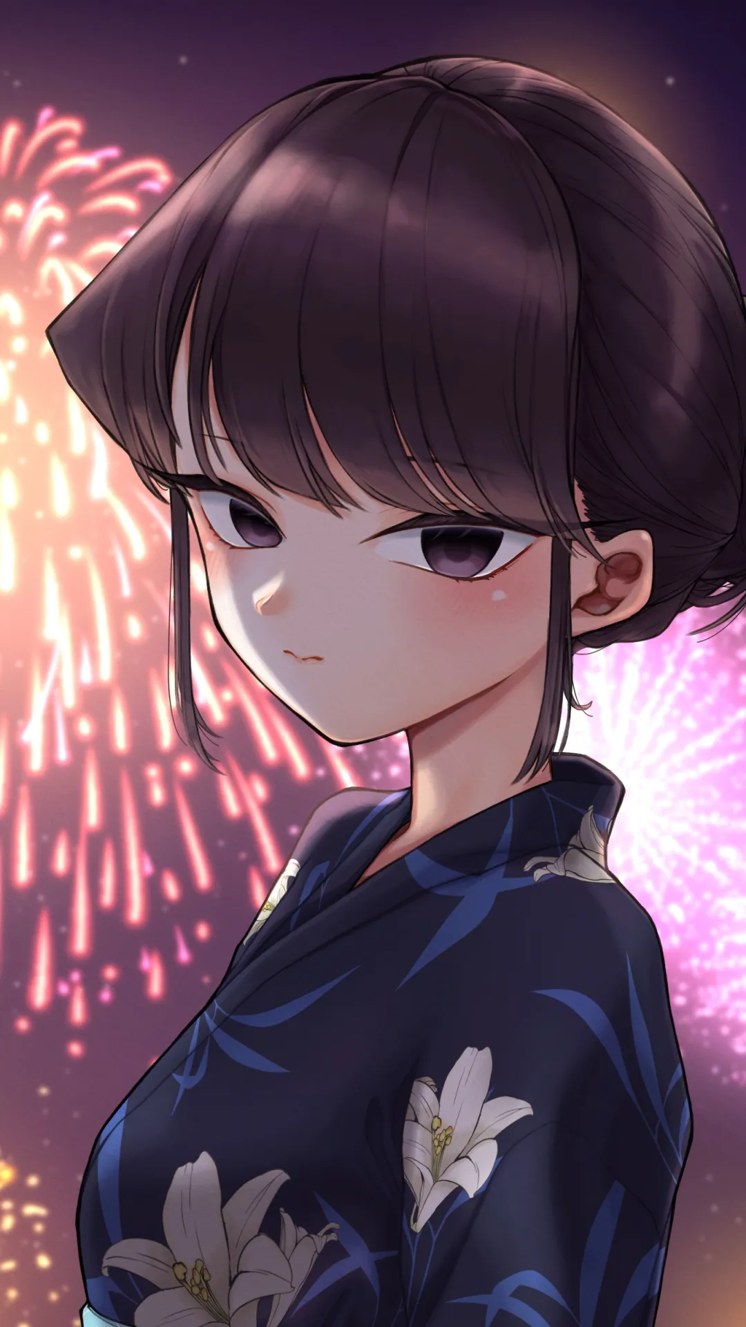 Anime Girl Portrait in Warm Soft Lighting Style Wallpaper