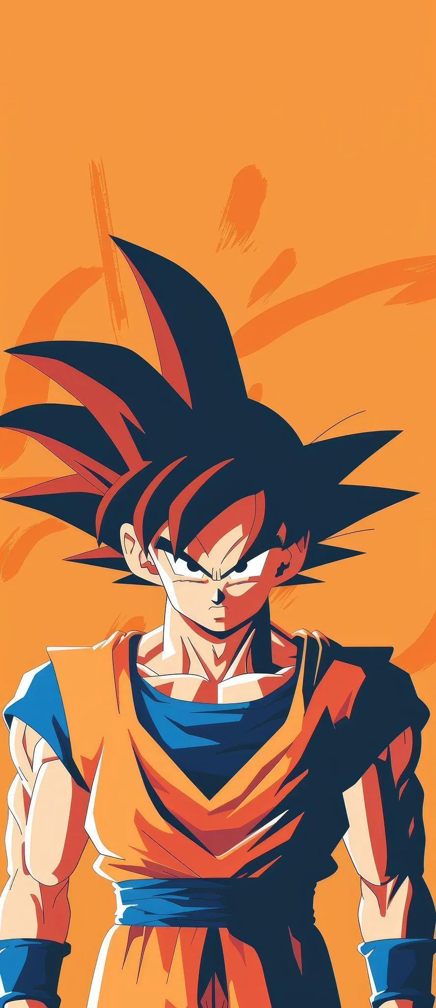 Anime Hero Standing with Confident Bright Background