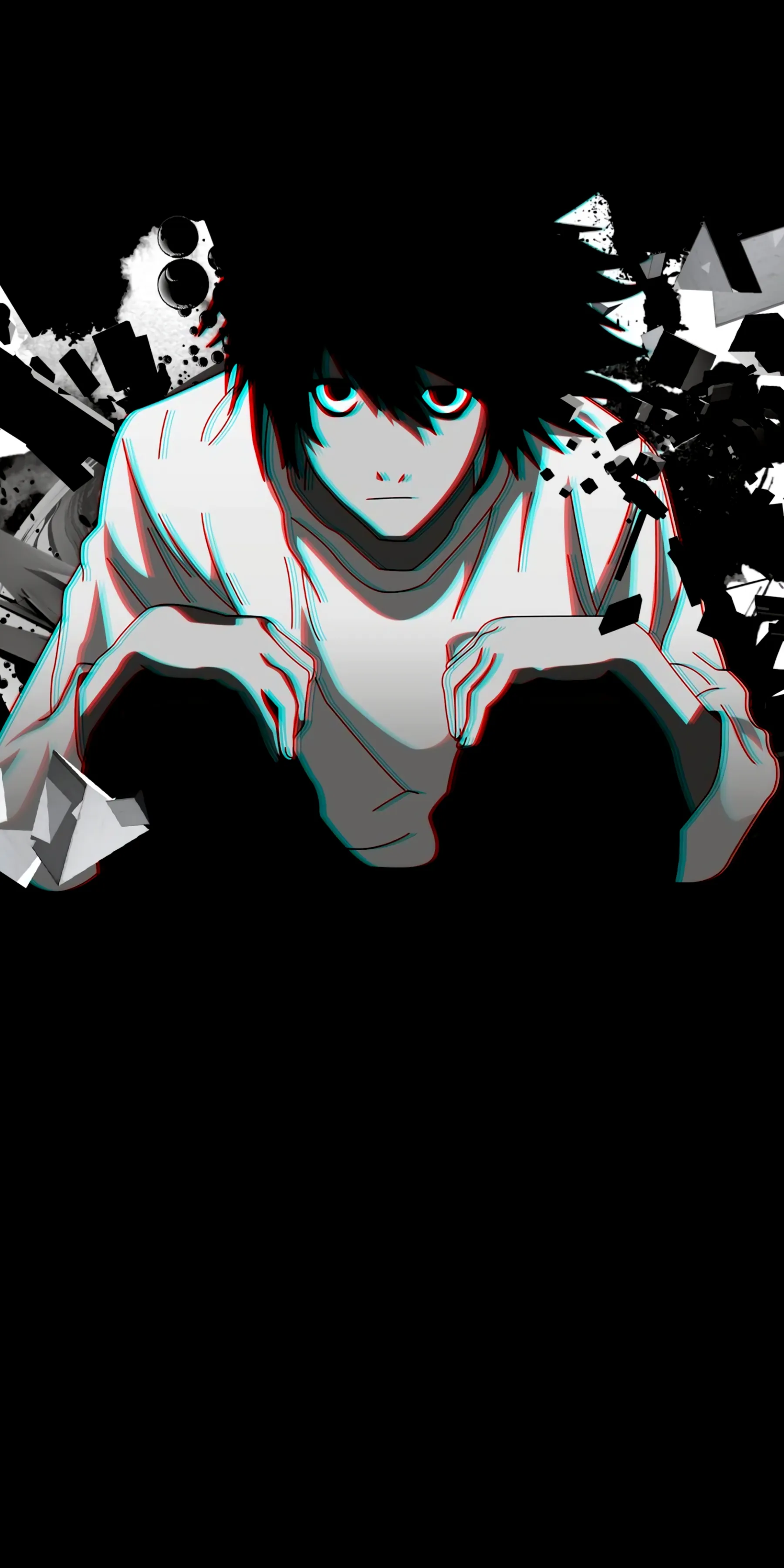 Anime Villain with Dark Aura in Shadow Background Wallpaper