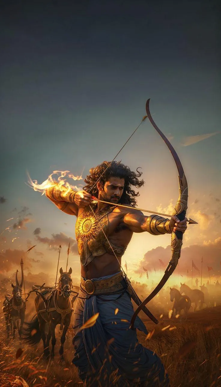 Archer in Sunset Artistic Wallpaper for Smartphones Background