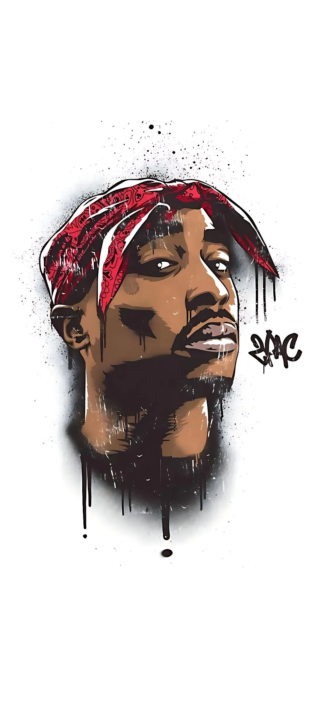 Artistic Painted Face Street Art Style Mobile Wallpaper