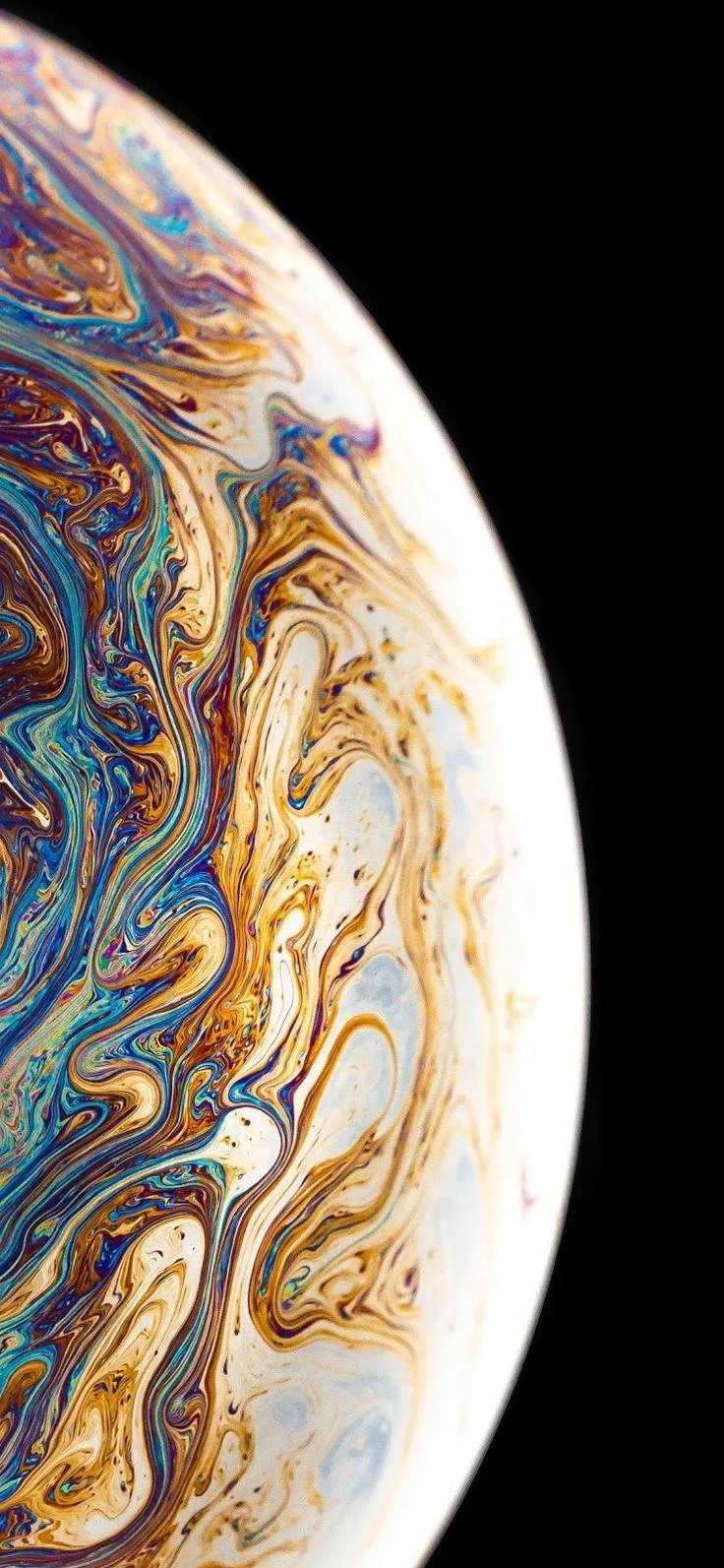 Artistic Planet Surface with Vivid Color Detail Wallpaper