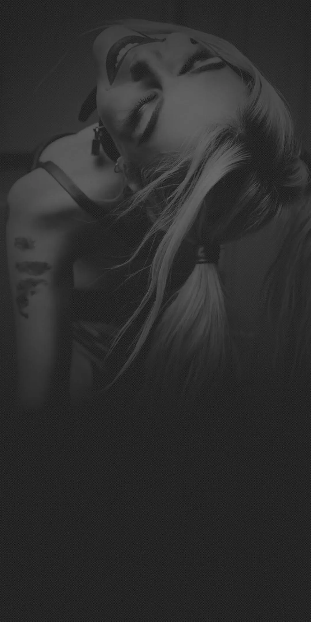 Artistic Woman Portrait with Emotional Black Background