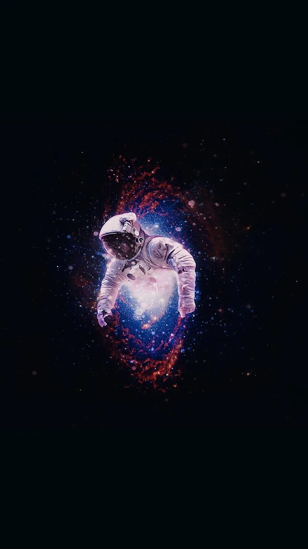 Astronaut Exploring the Beauty of Deep Galaxy Space