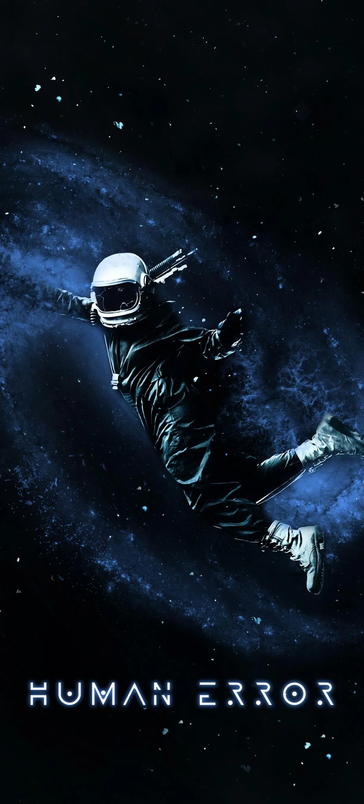 Astronaut Floating in Deep Space with Earth in Sight