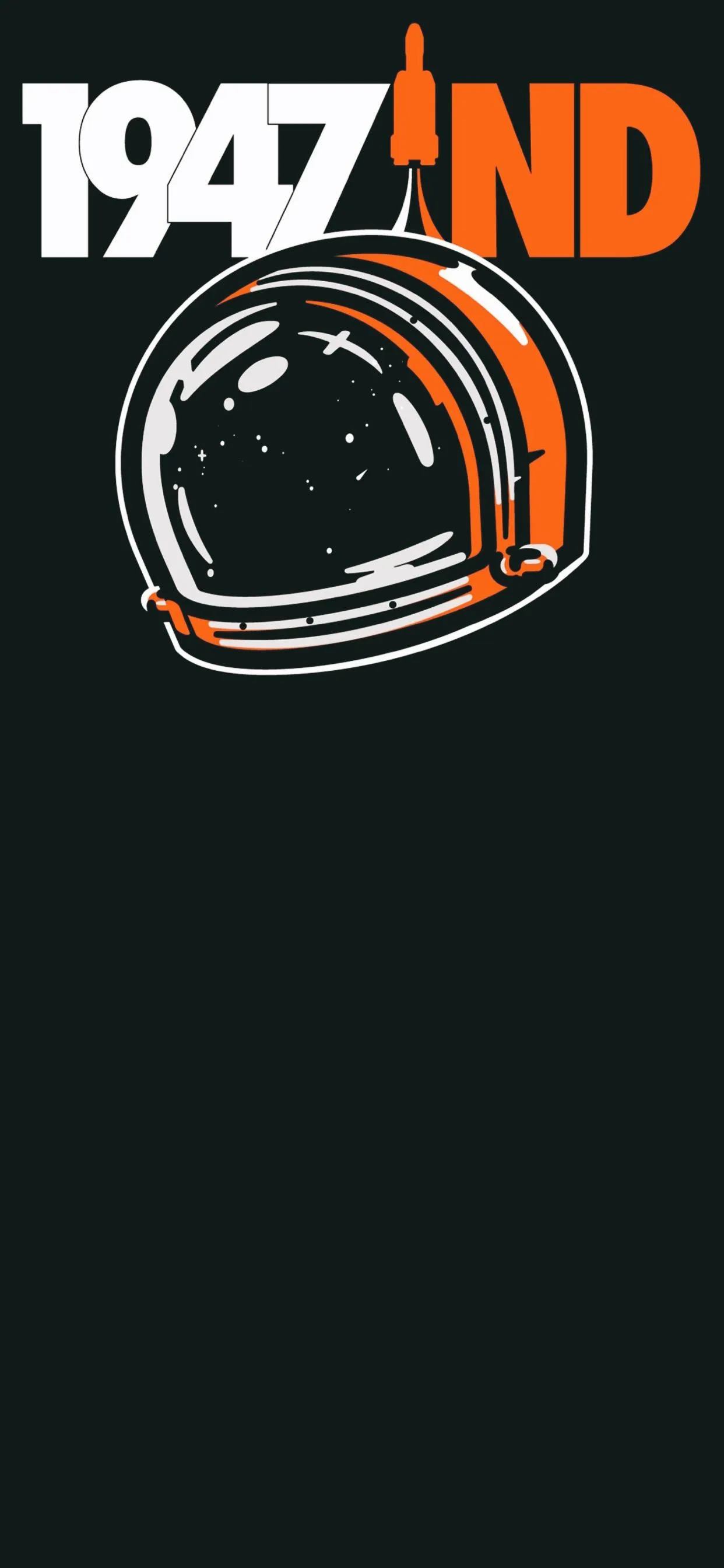 Astronaut Helmet Design with Bold ND Text Wallpaper