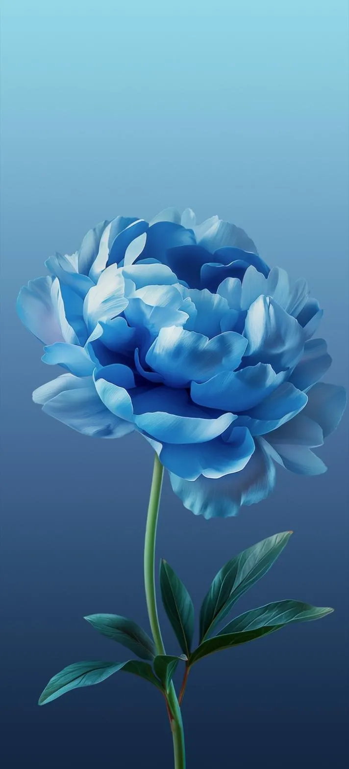 Beautiful Blue Flower Macro for Elegant Mobile Art