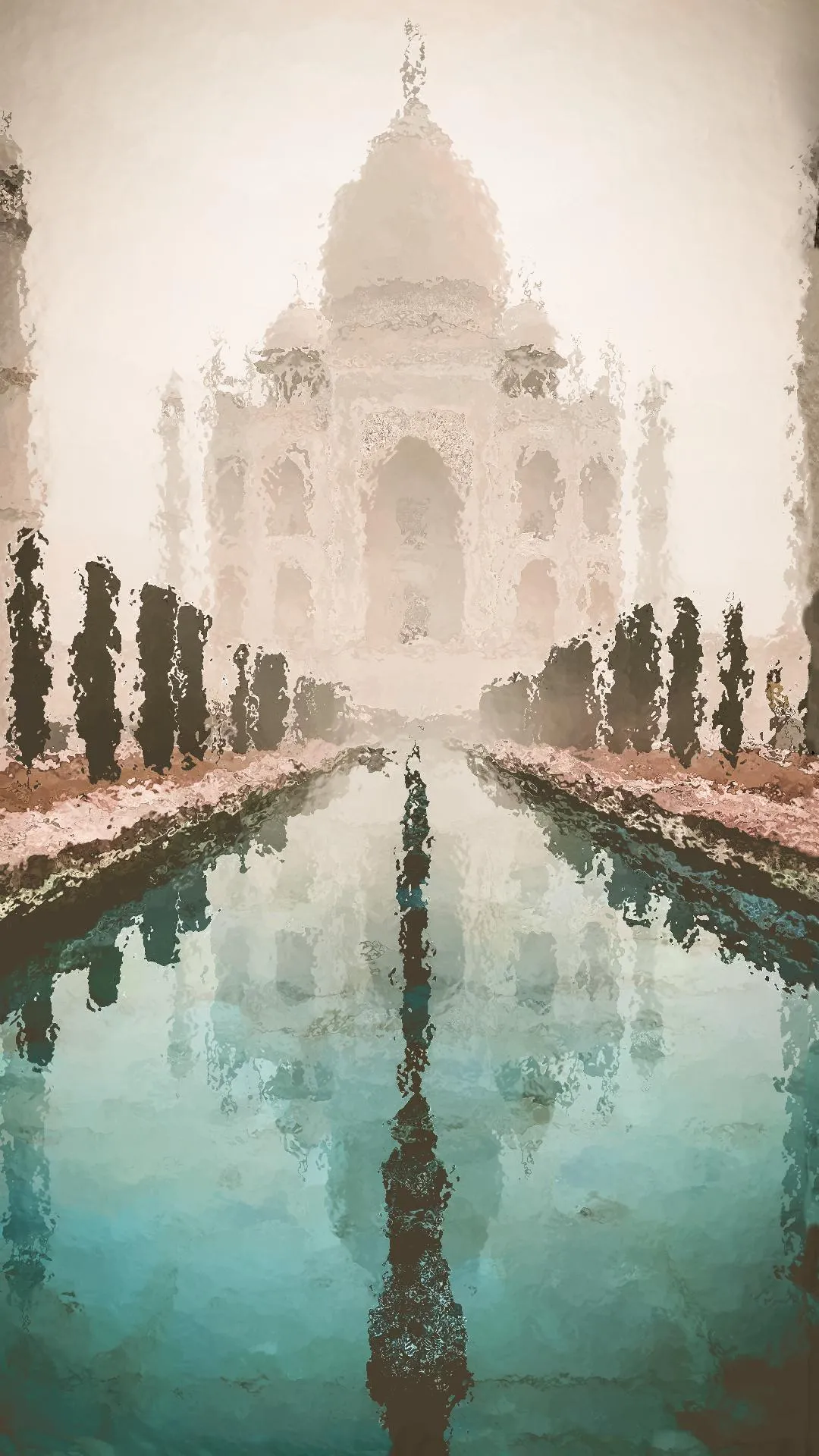 Beautiful Historic Taj Mahal Reflection on Water Wallpaper