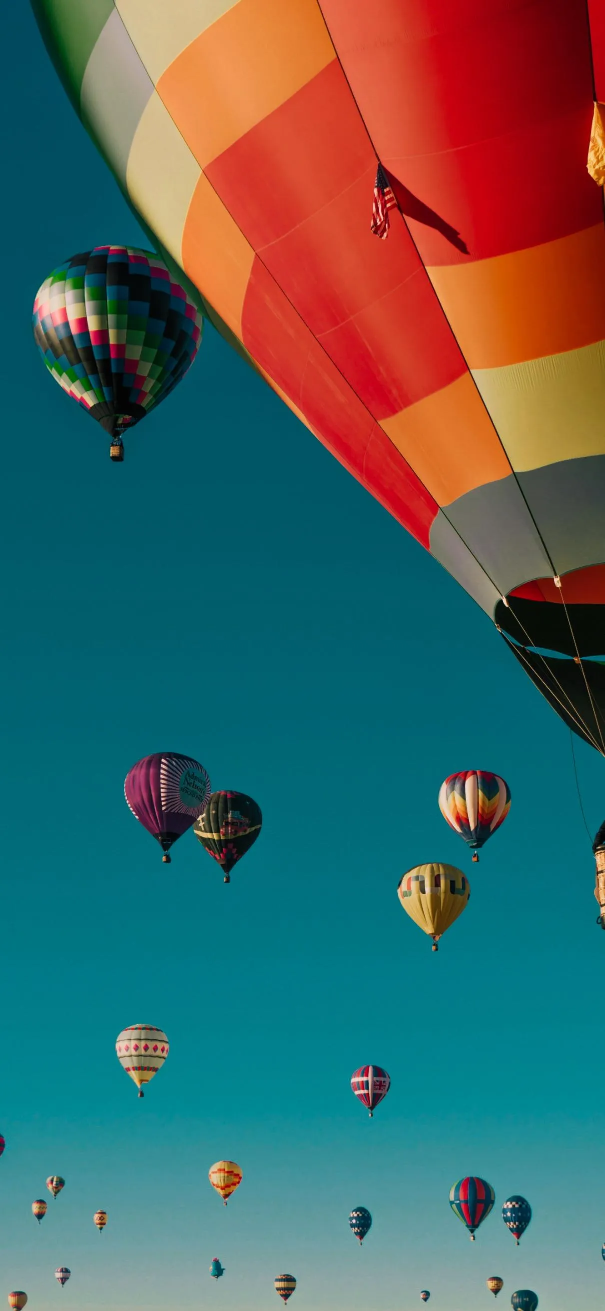 Beautiful Hot Air Balloons in Sky Scenic Mobile Wallpaper