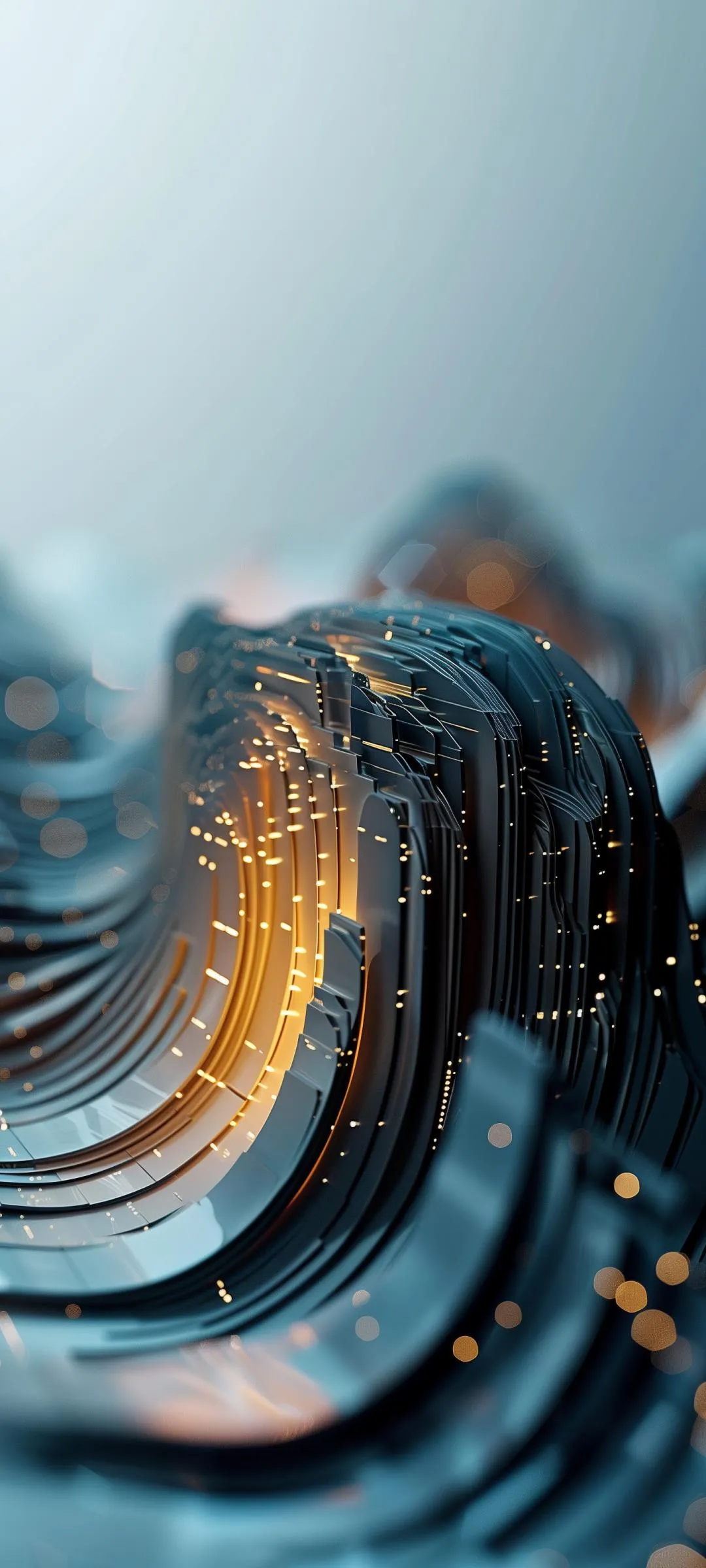 Beautiful Ocean Wave Flow Artistic Mobile Wallpaper