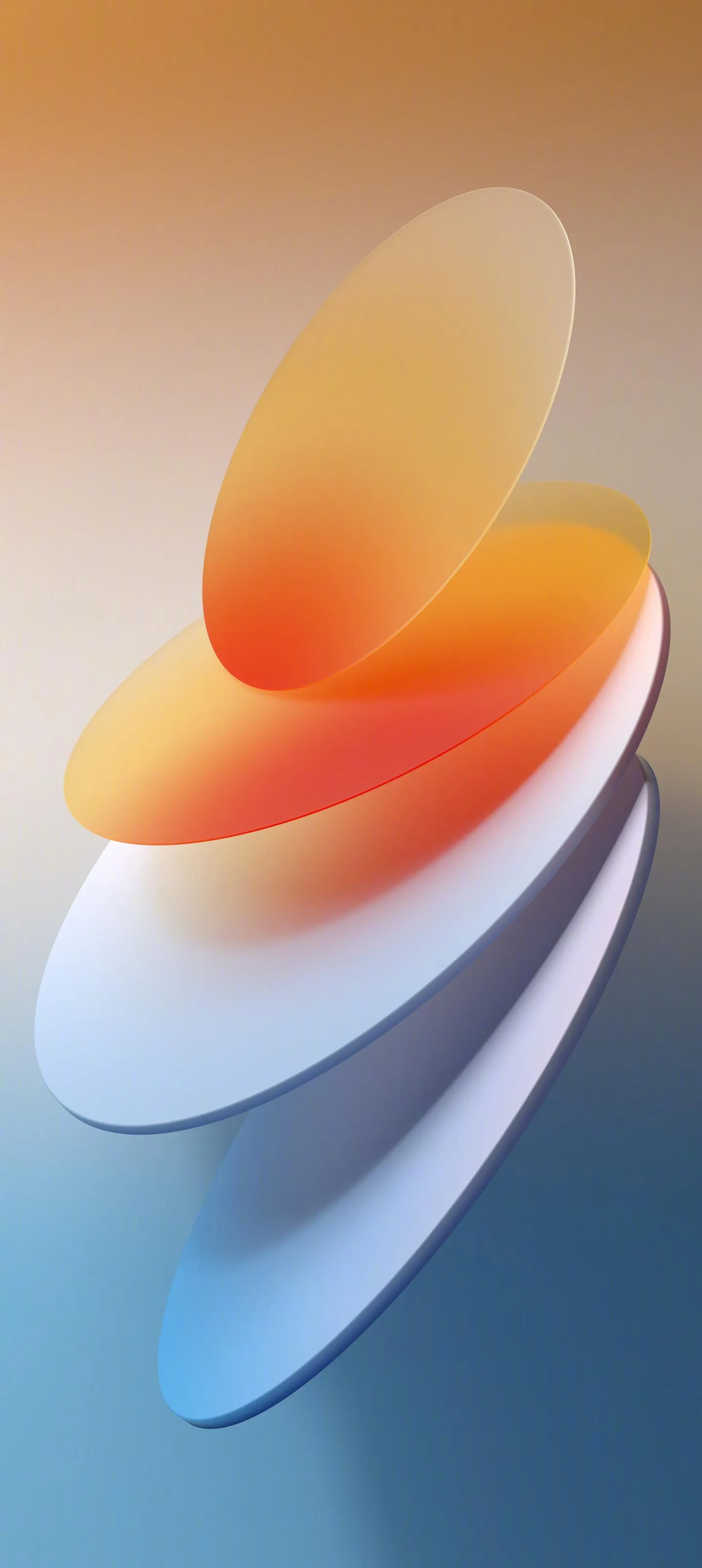 Beautiful Smooth Abstract Blend Orange Blue Gradient Art